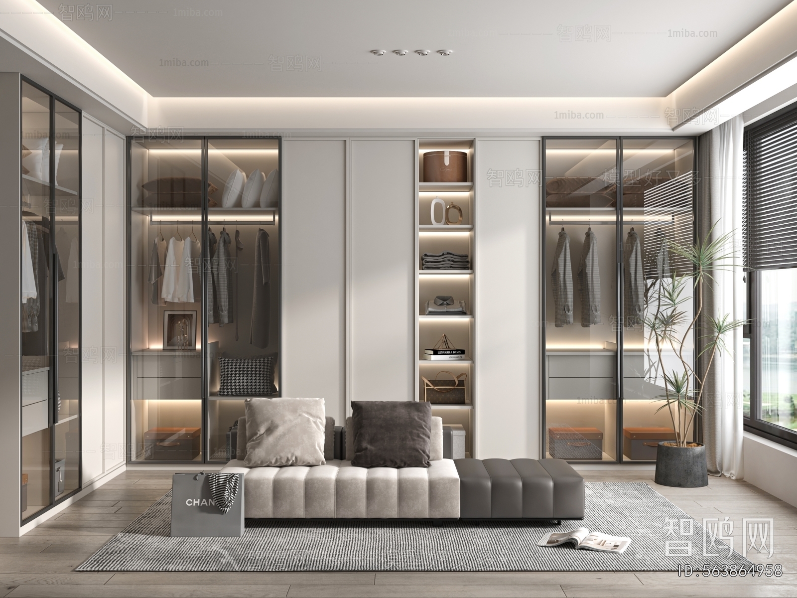 Modern Clothes Storage Area