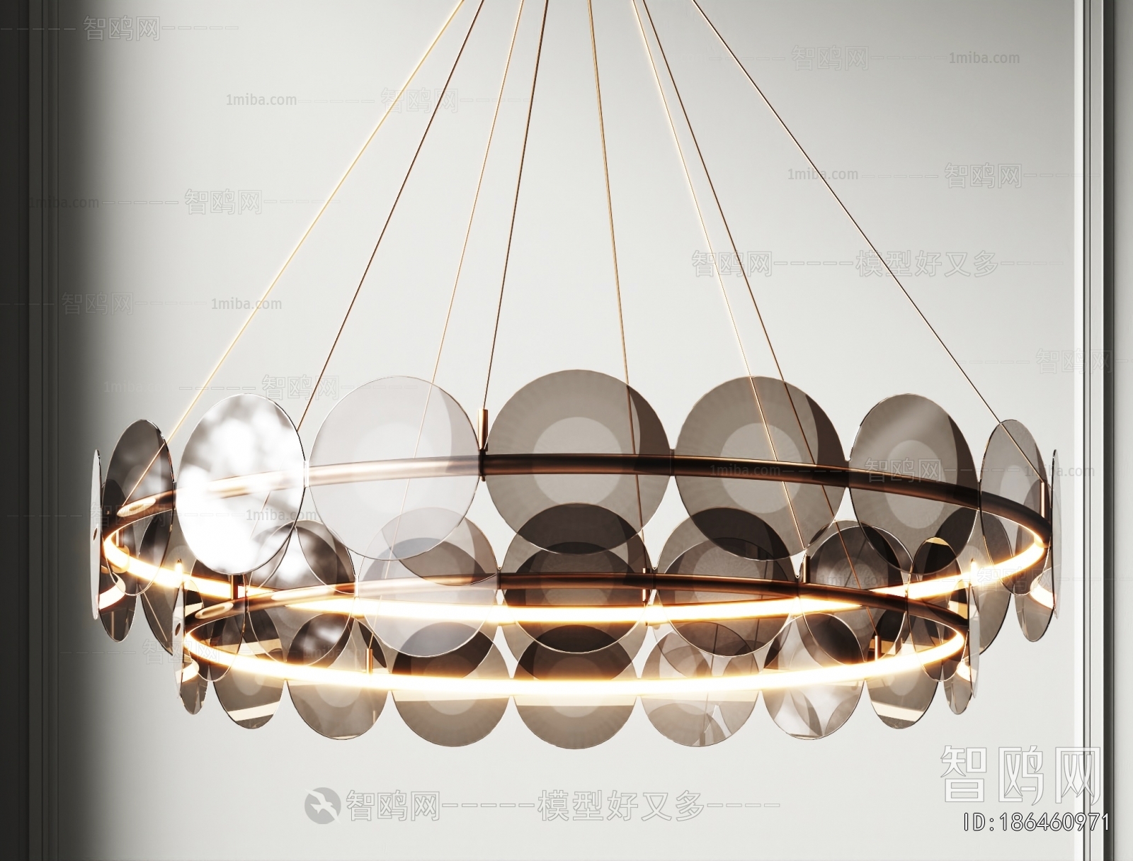 现代玻璃环形吊灯