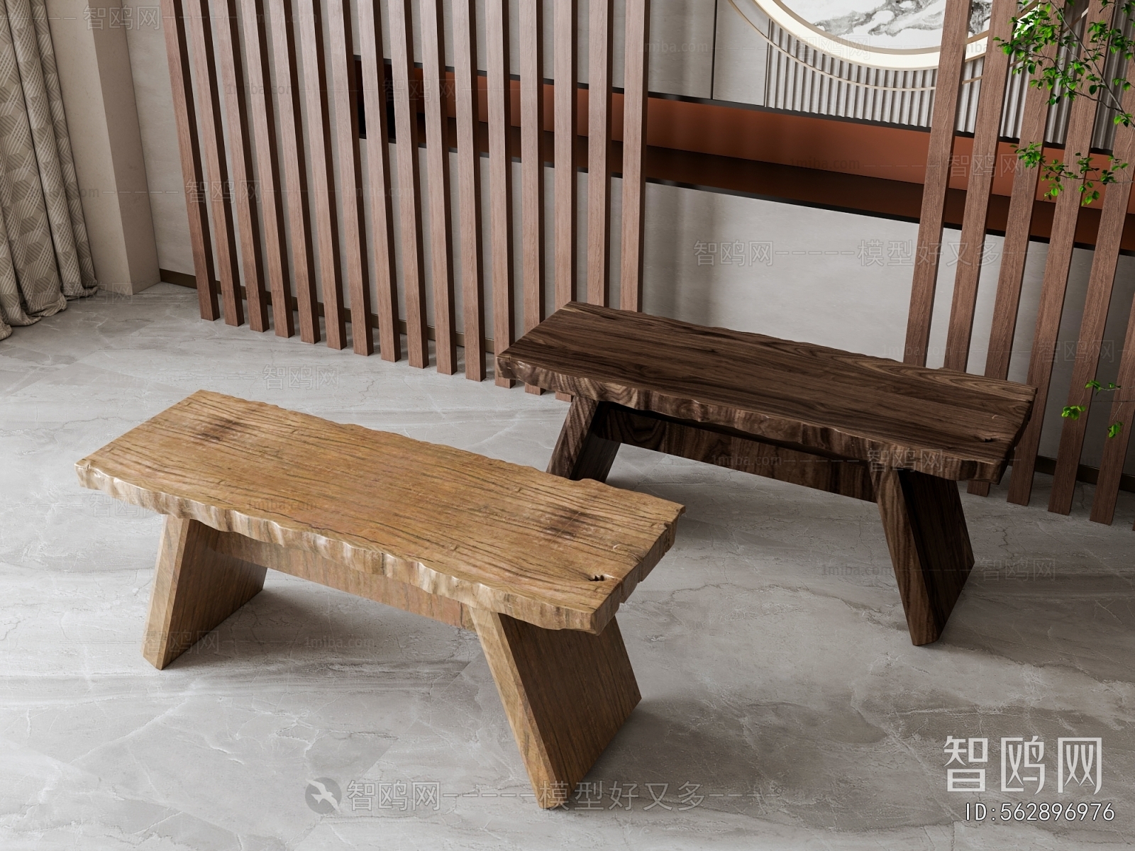 新中式长木板凳