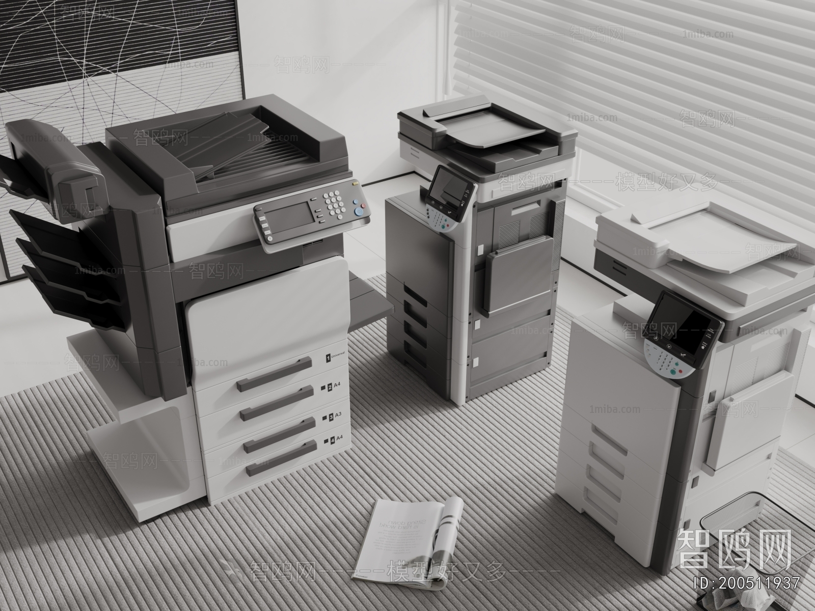 现代打印机 复印机 扫描仪