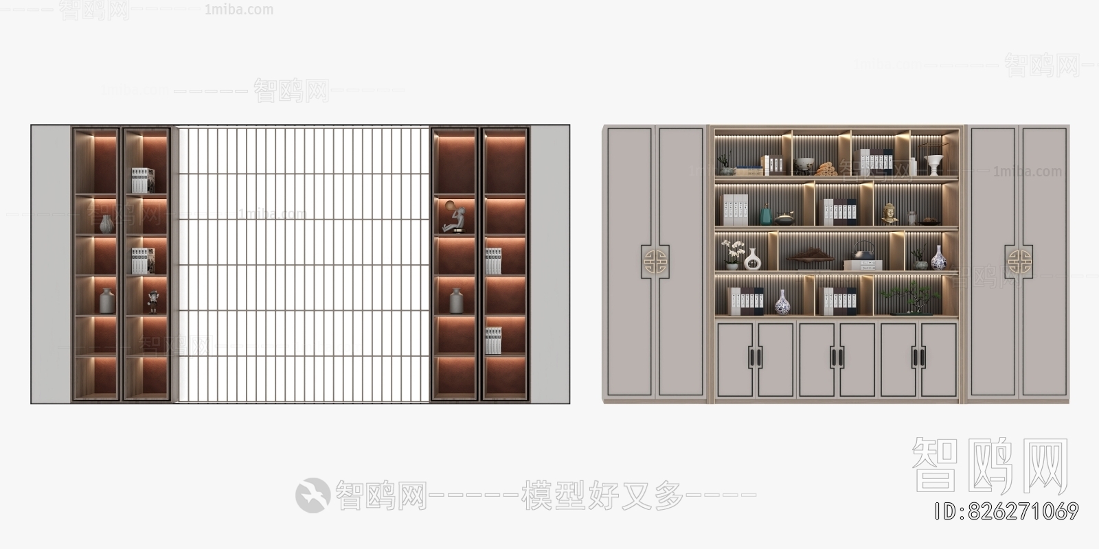 New Chinese Style Bookcase