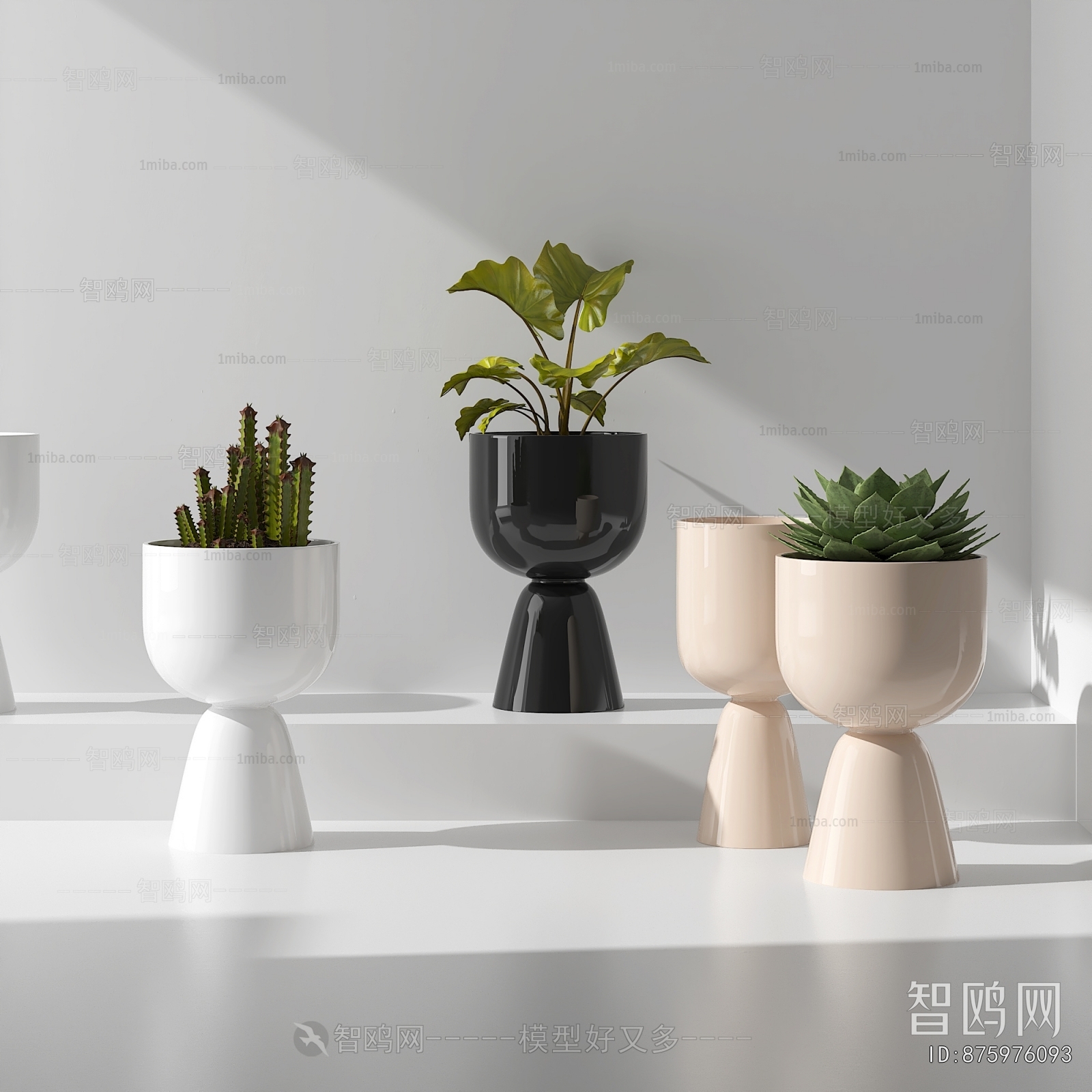 Modern Ground Green Plant Potted Plants