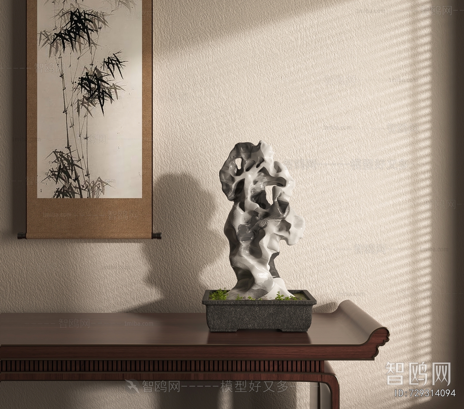 新中式端景太湖石雕塑摆件