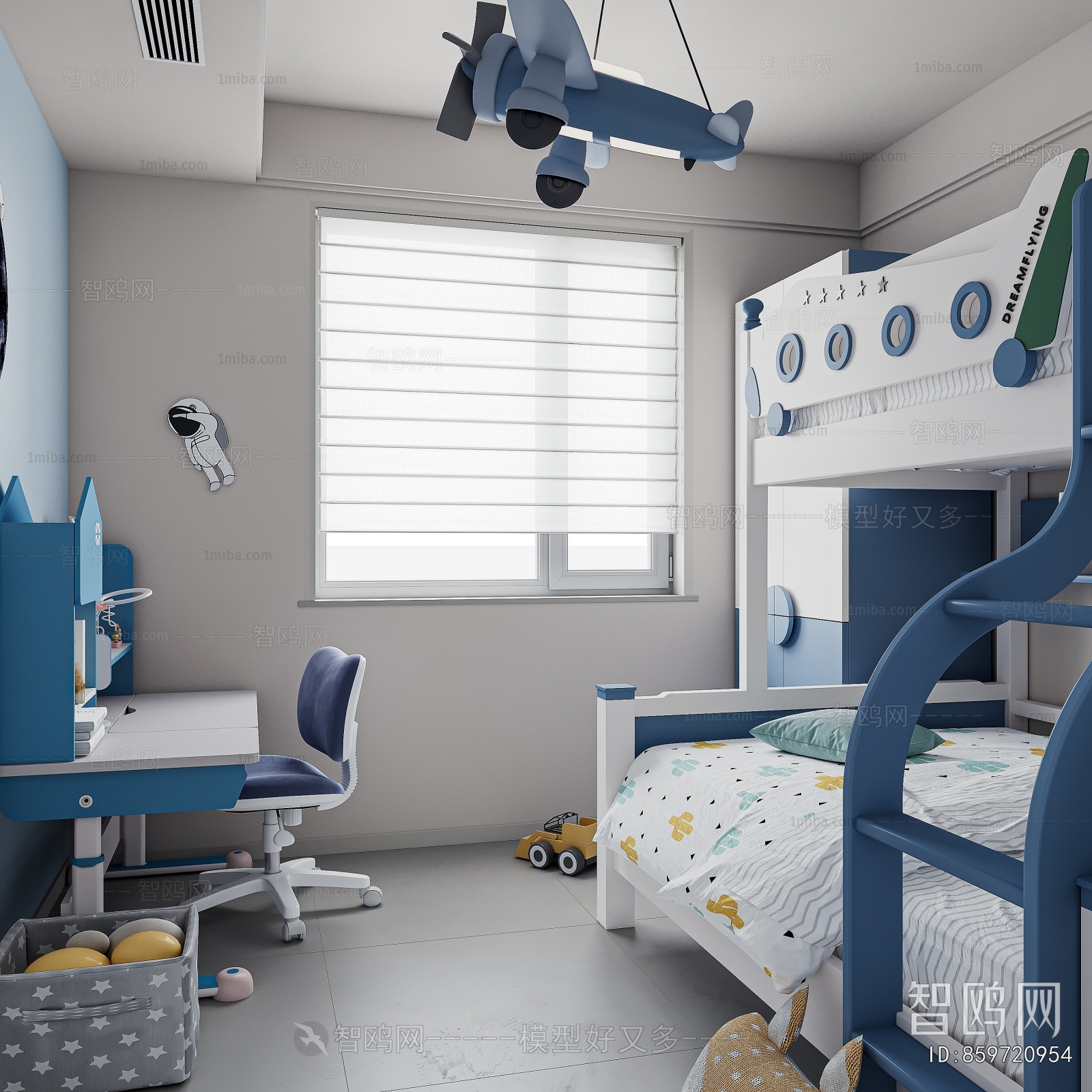Modern Simple European Style Boy's Room And Son's Room