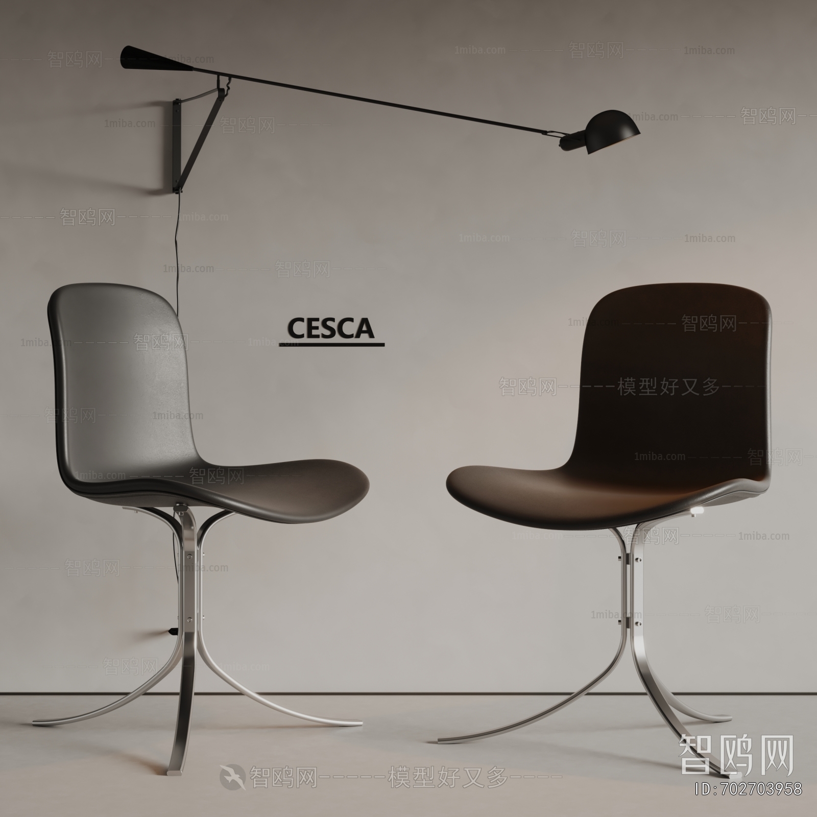 Cesca现代单椅3D模型下载