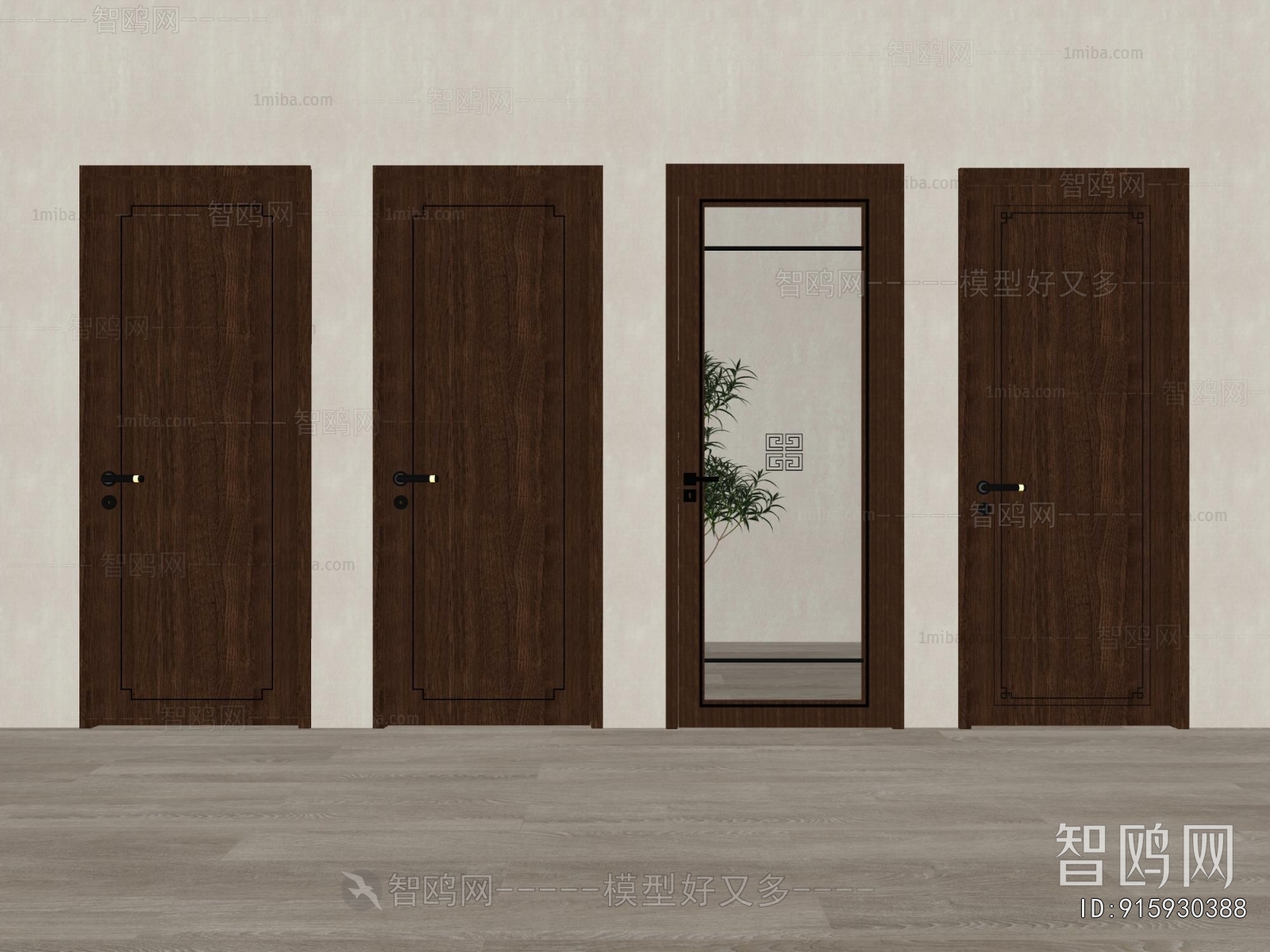 New Chinese Style Single Door