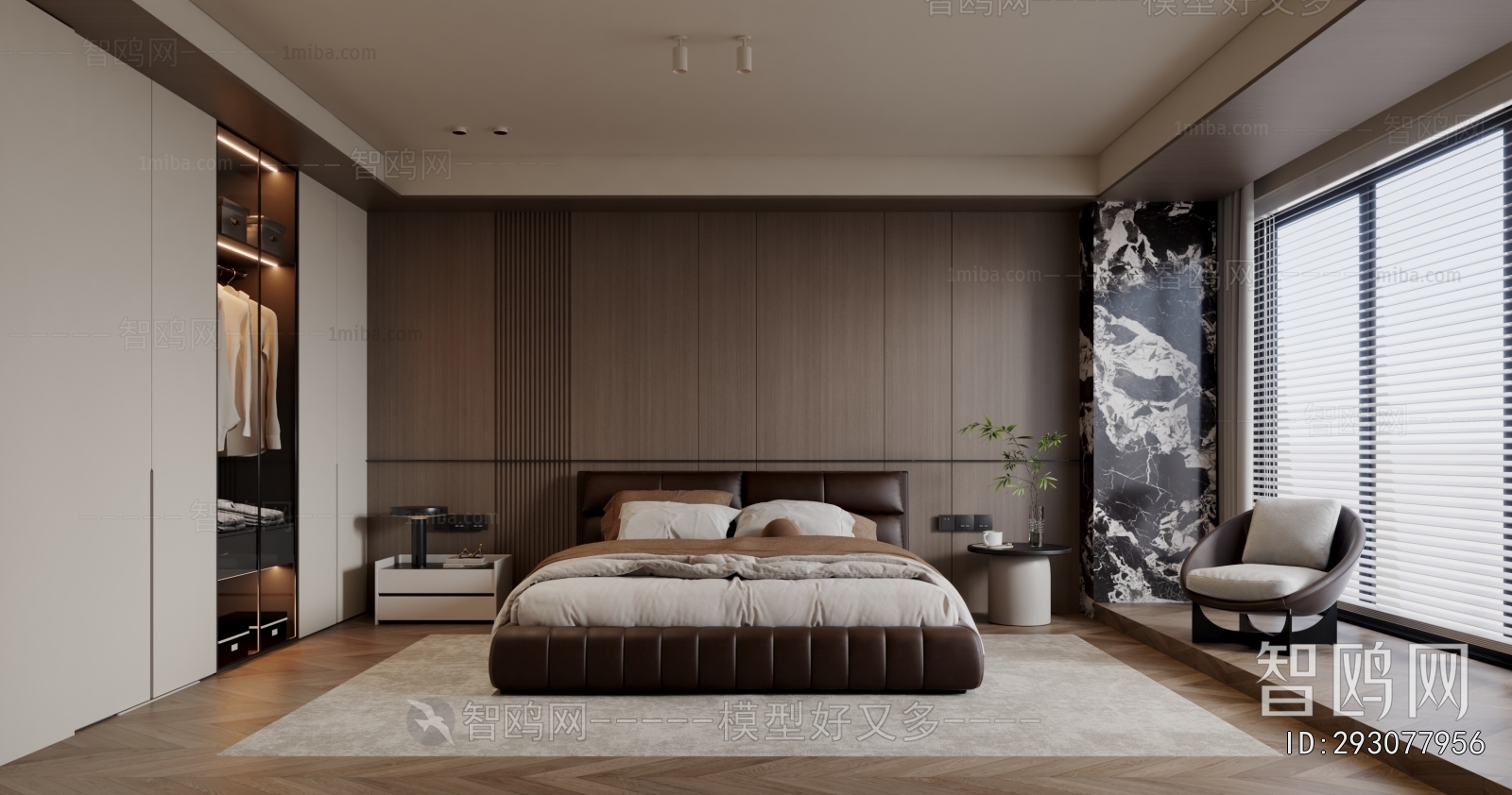 现代极简意式卧室