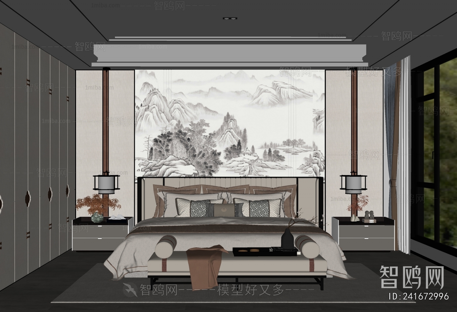 New Chinese Style Bedroom