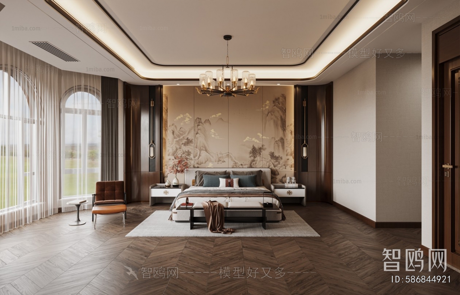 New Chinese Style Bedroom