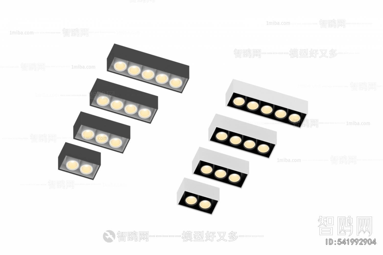 现代筒灯射灯3D模型下载