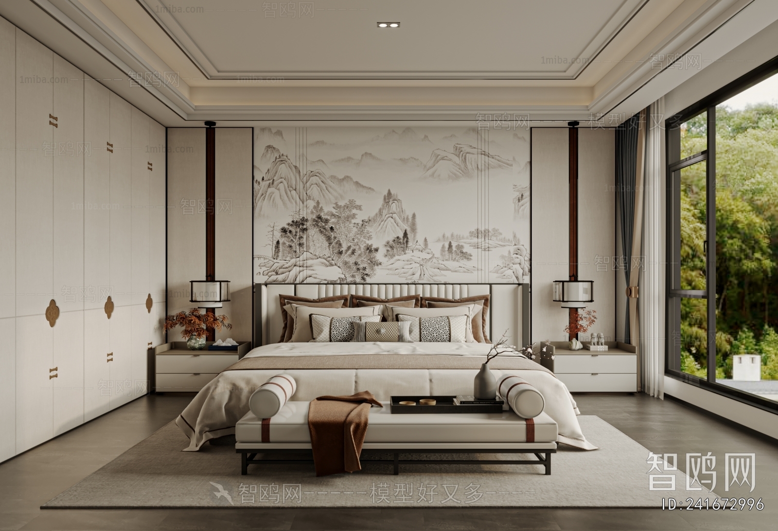 New Chinese Style Bedroom