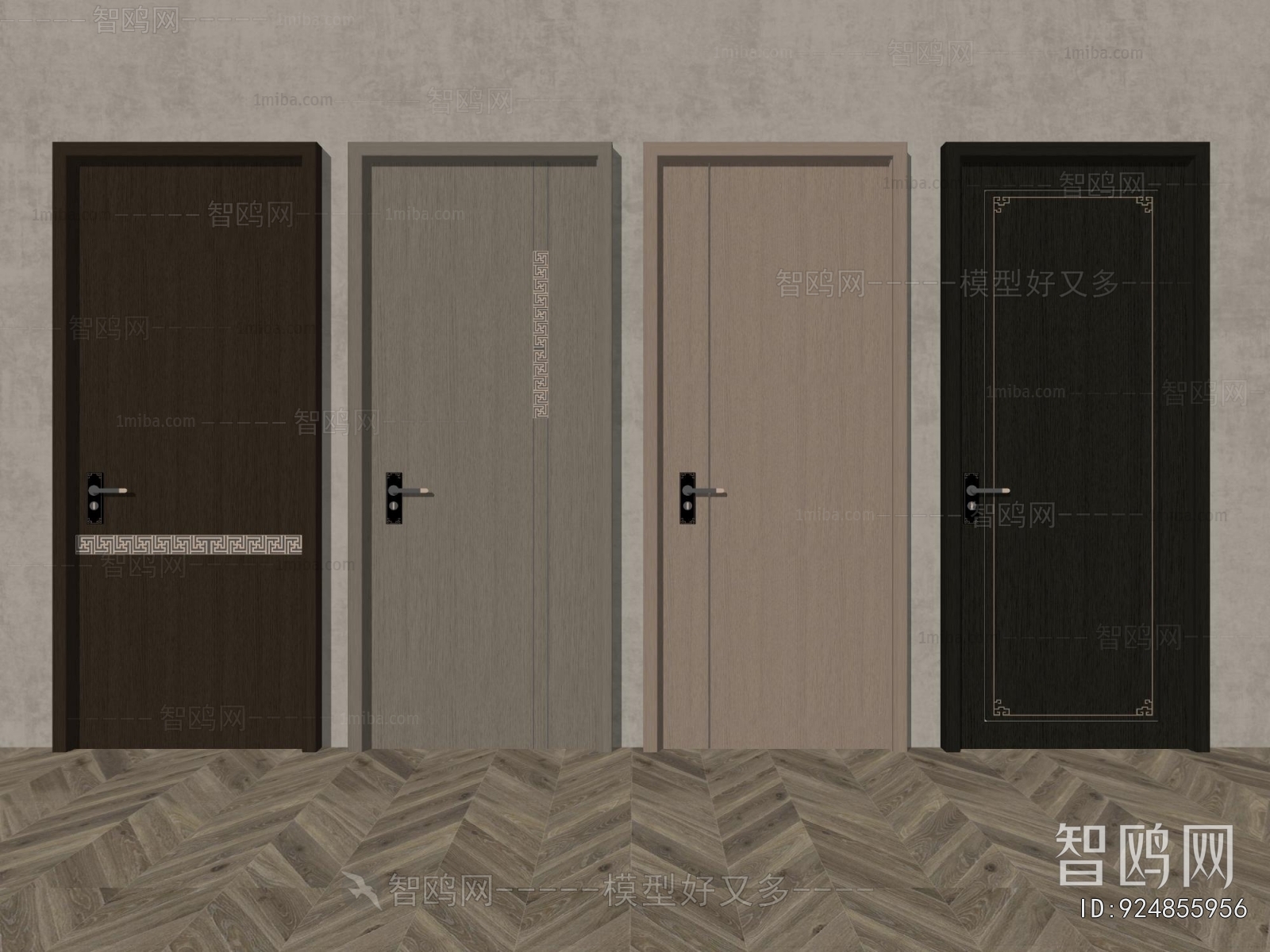 New Chinese Style Single Door