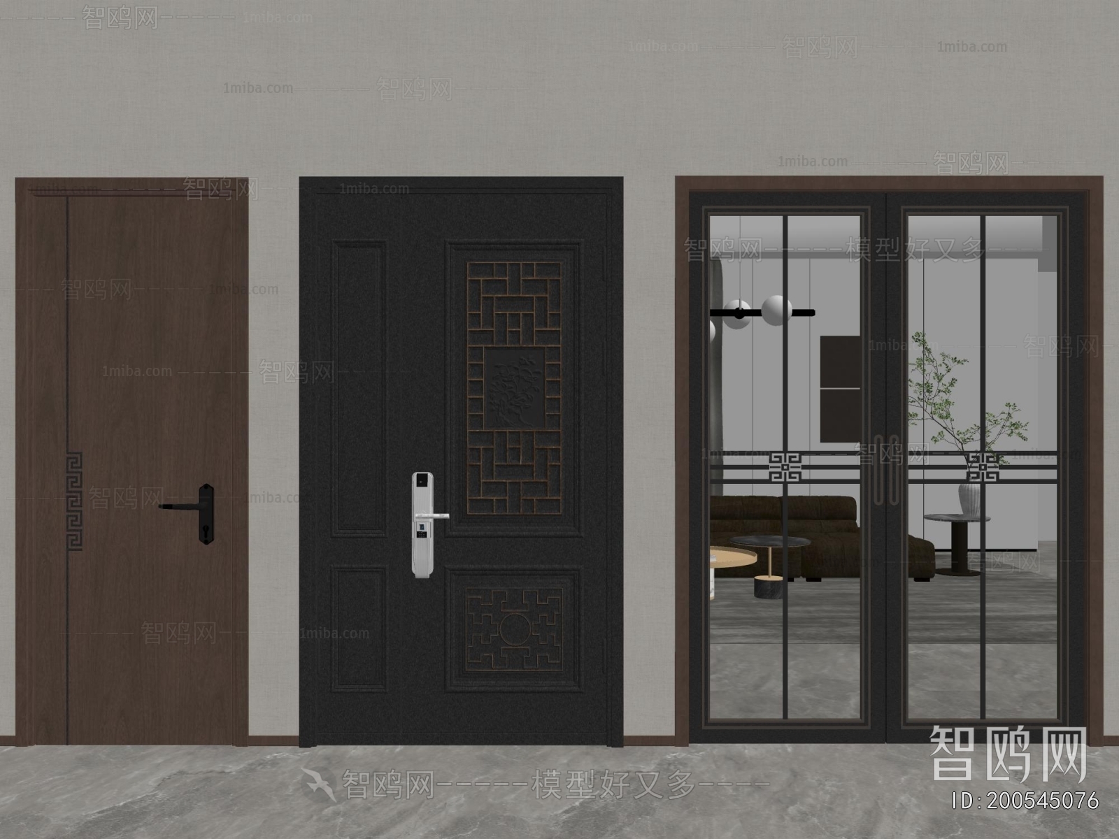 New Chinese Style Entrance Door