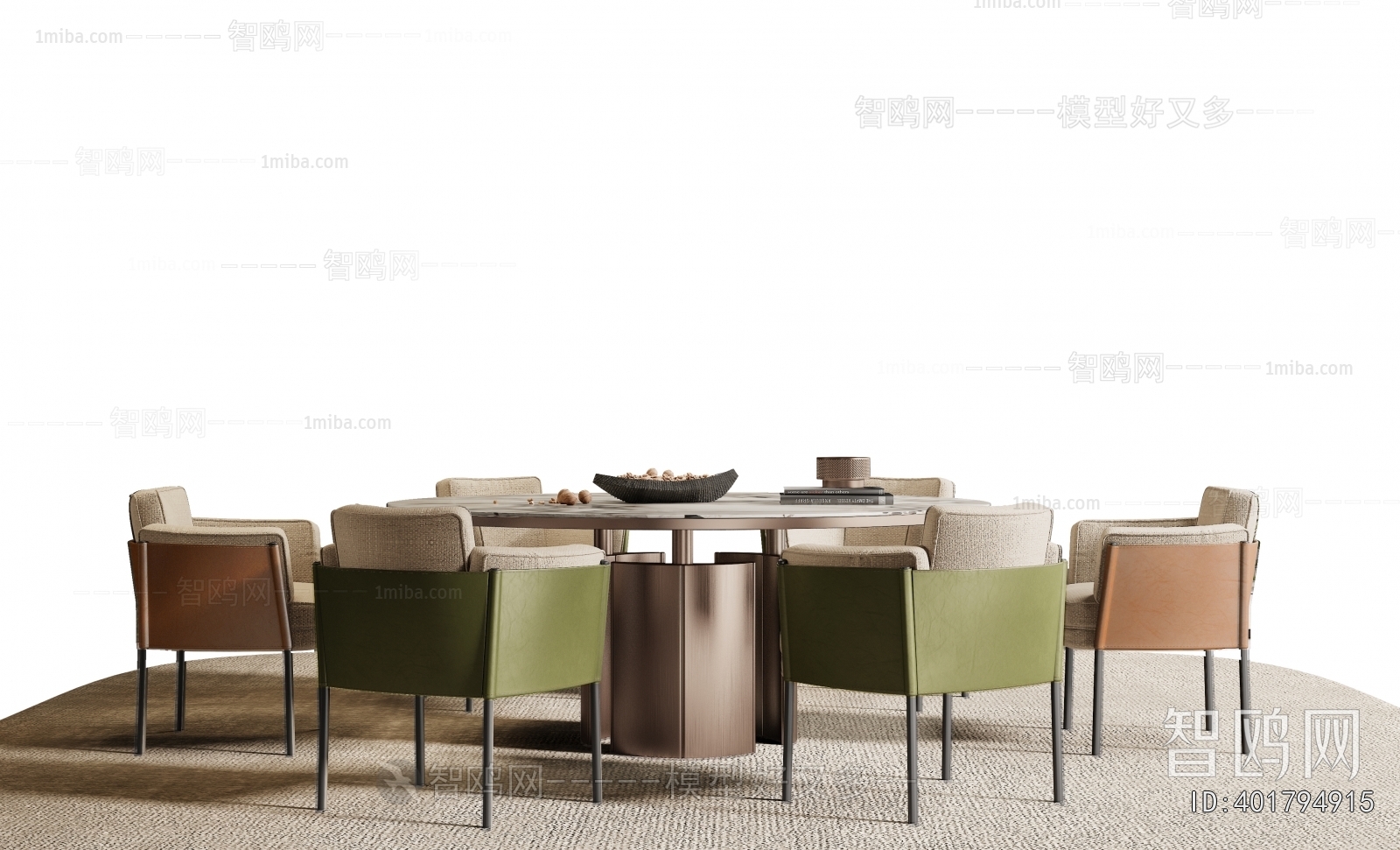 Minotti 米洛提  现代圆餐桌椅