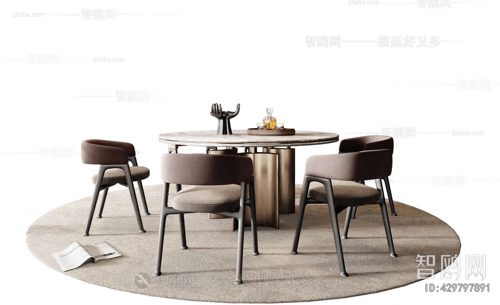 Minotti 米洛提现代圆餐桌椅