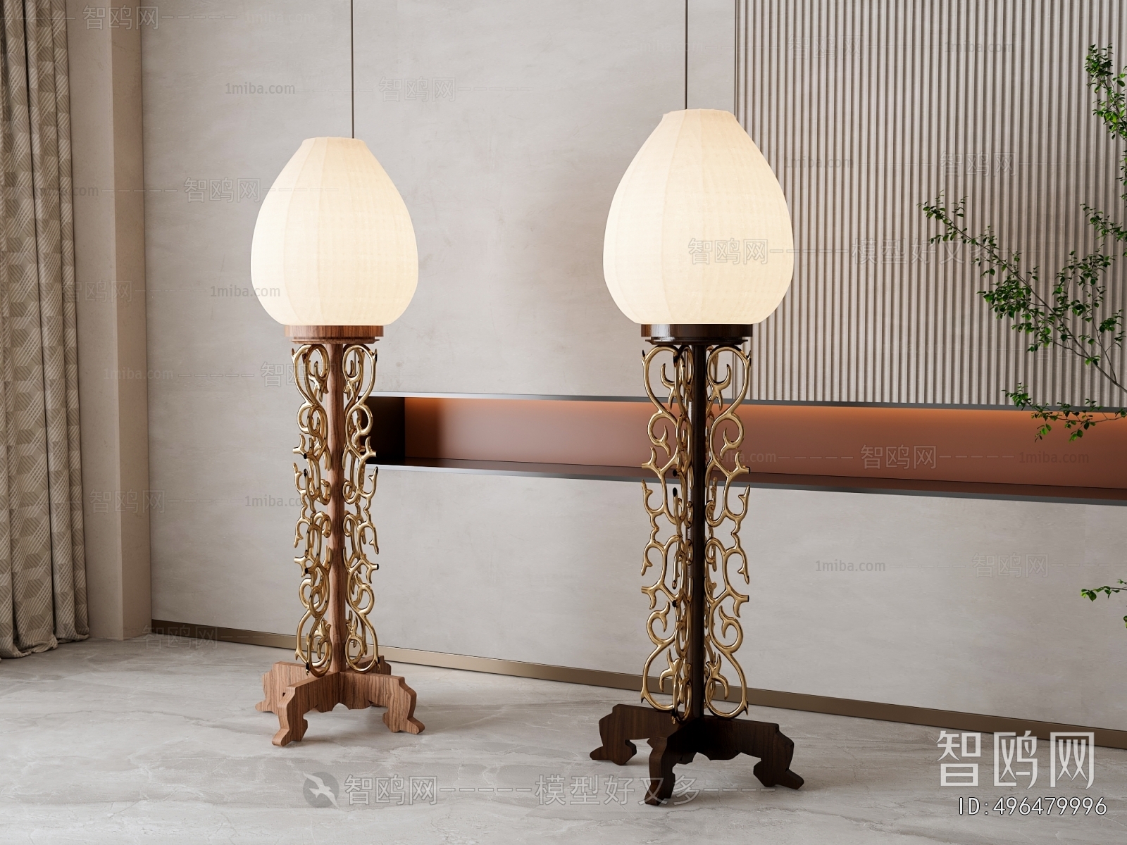 New Chinese Style Floor Lamp