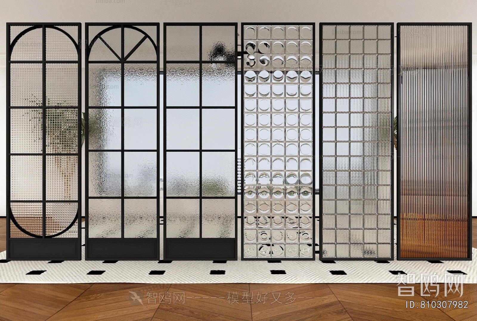 French Style Glass Screen Partition