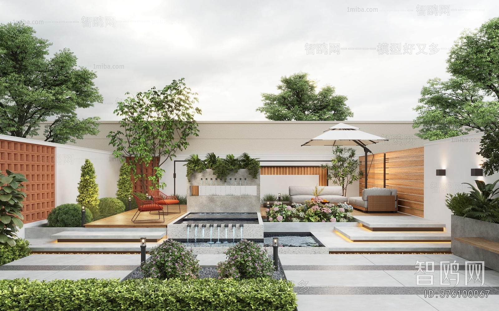 Modern Courtyard/landscape