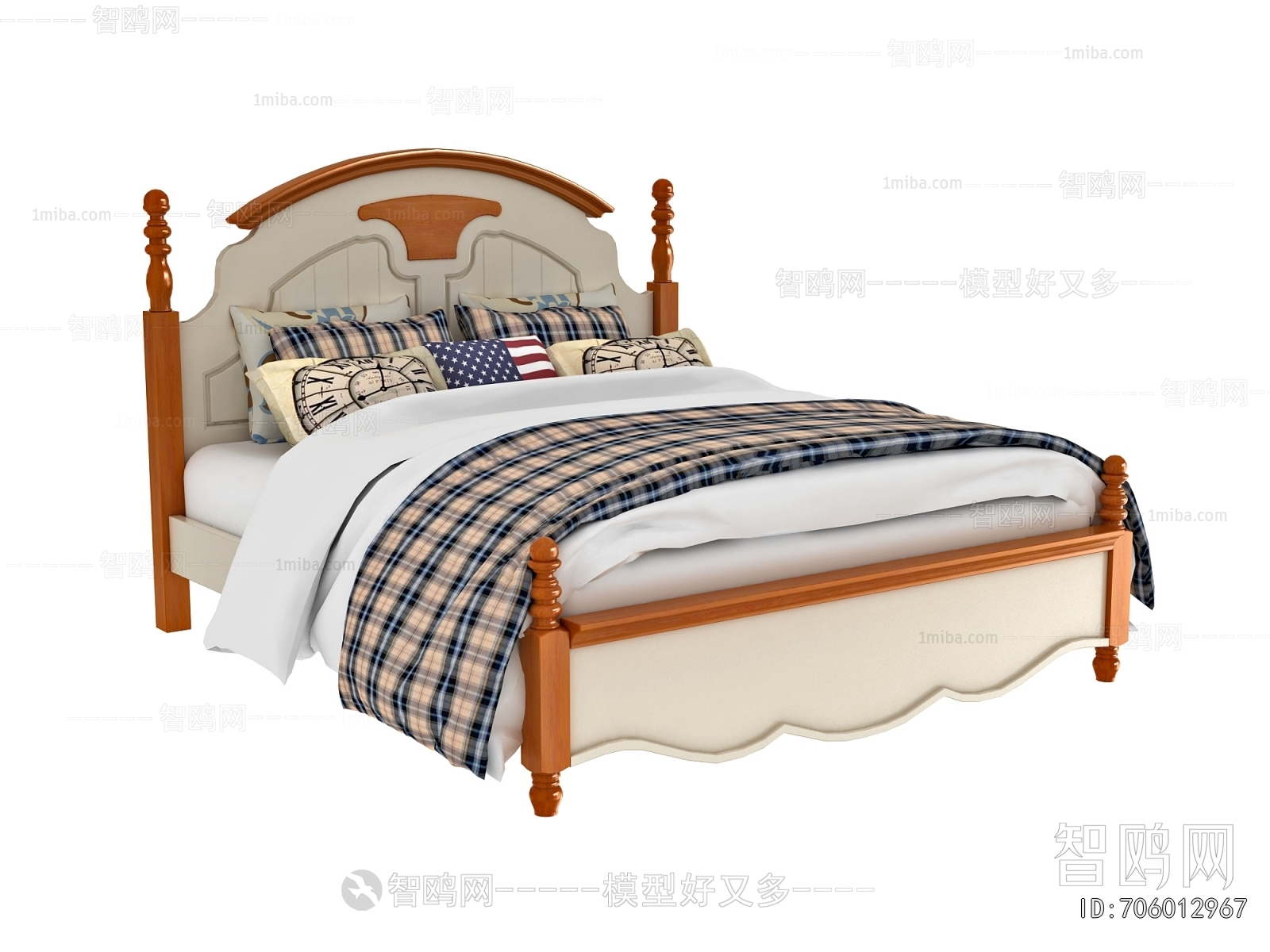 美式双人床