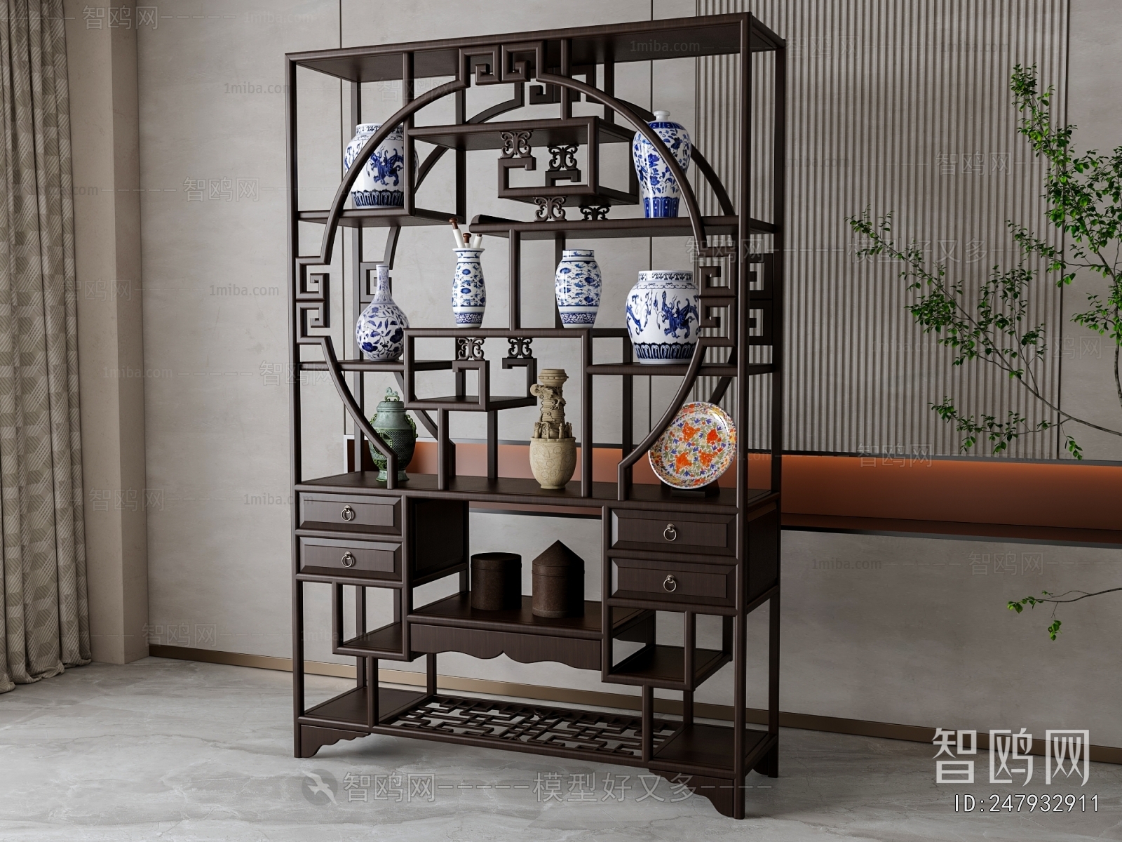 New Chinese Style Antique Rack