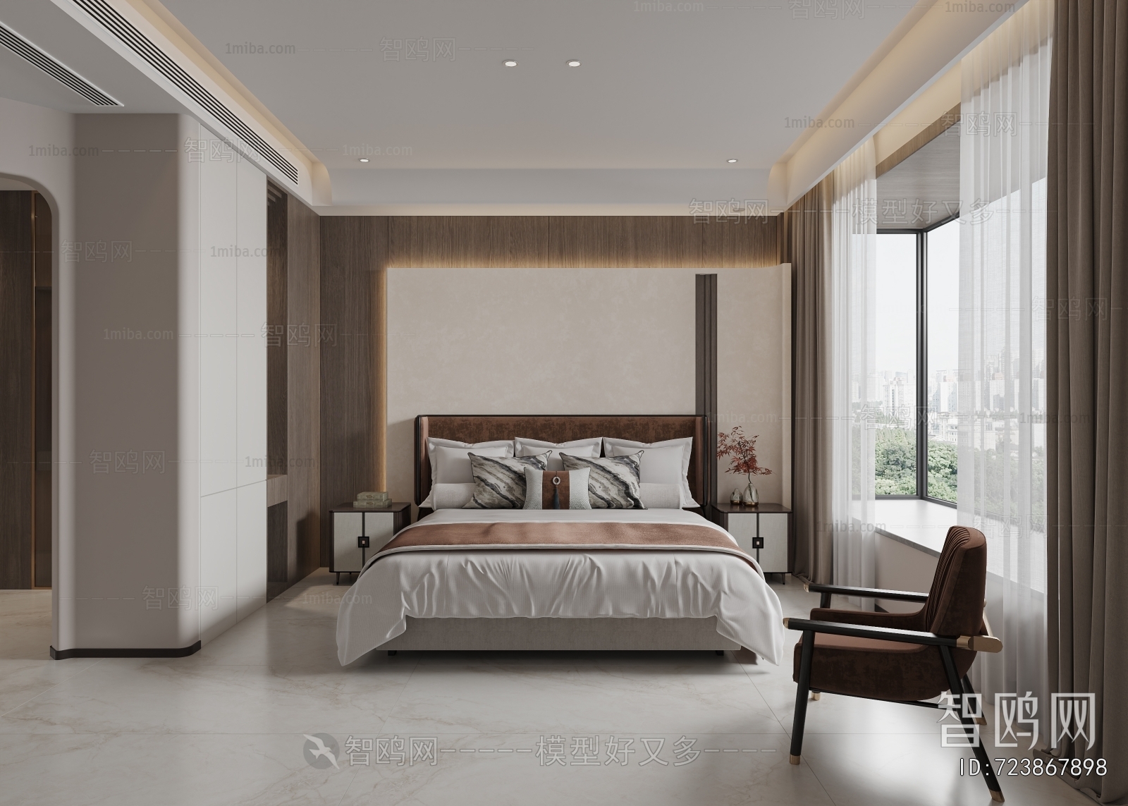 New Chinese Style Bedroom