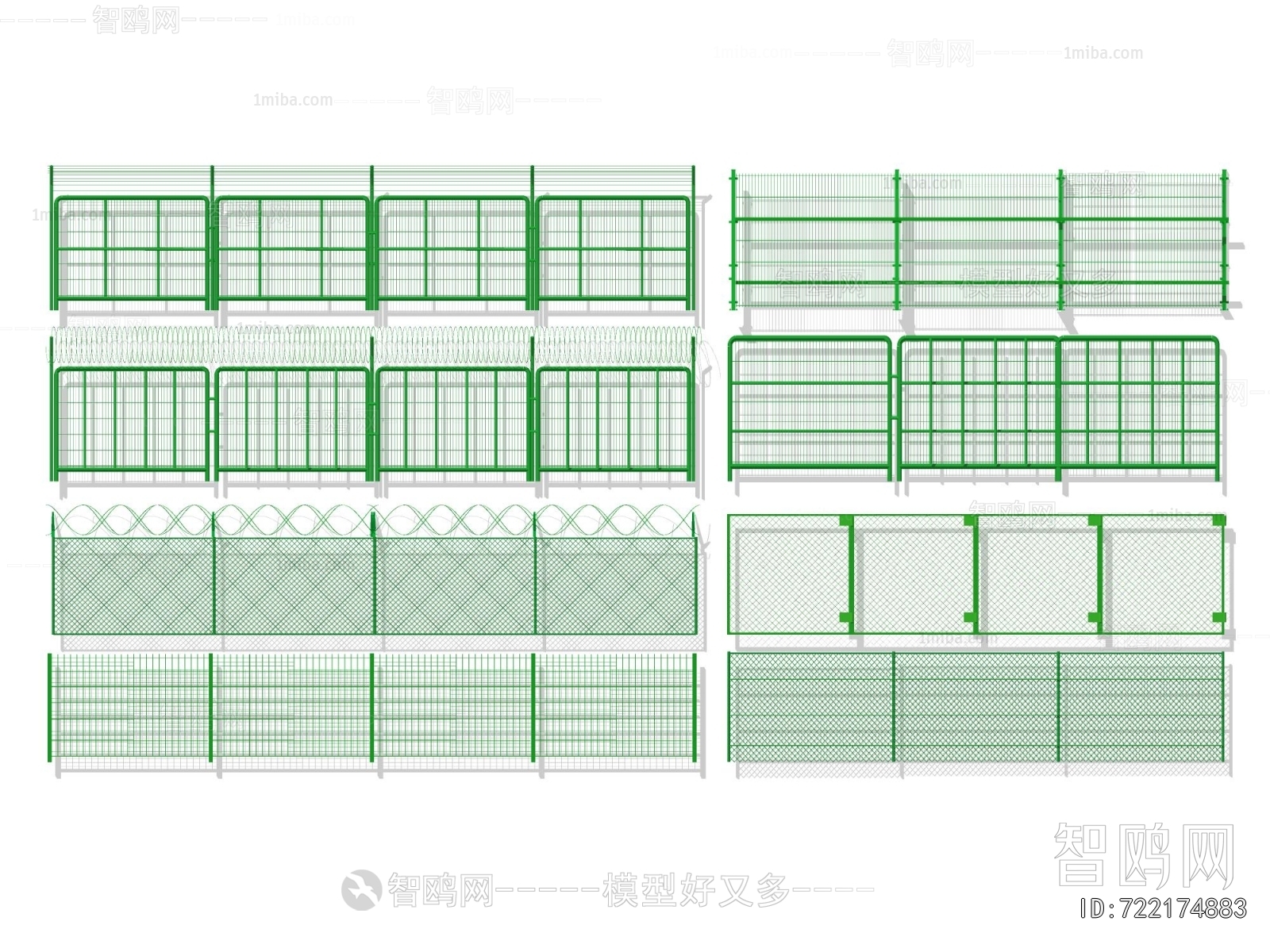 现代绿色铁丝网护栏围栏