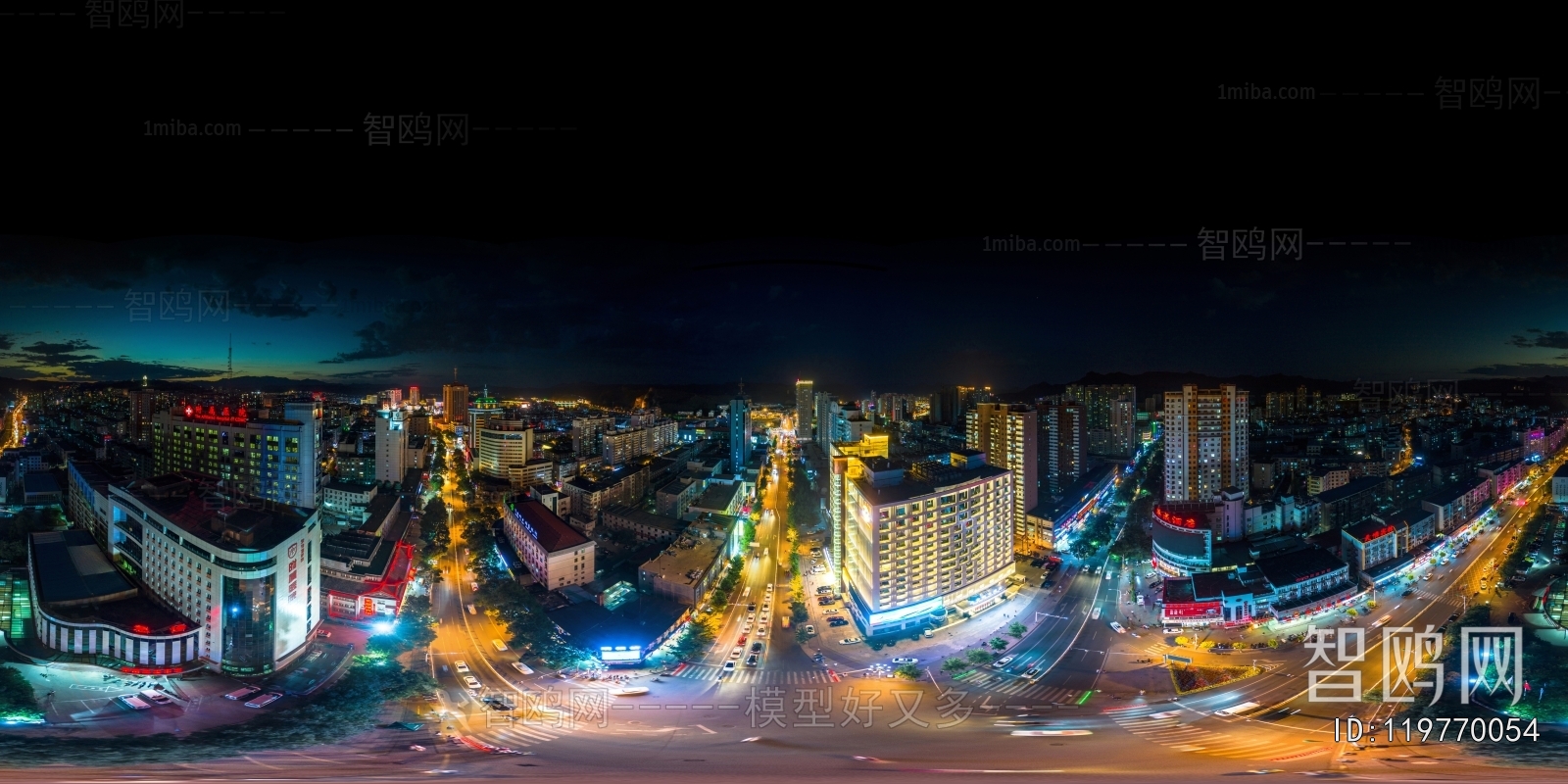 城市夜景HDR3D模型下载