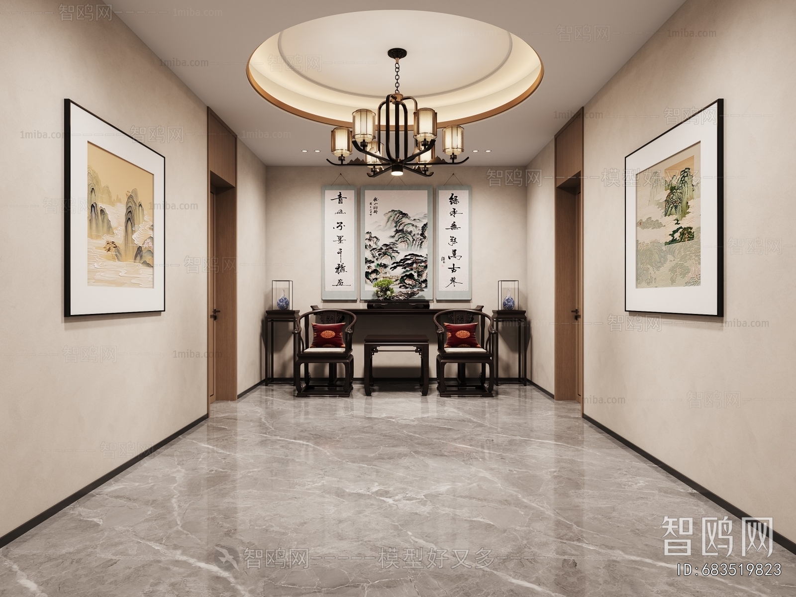 New Chinese Style Hallway