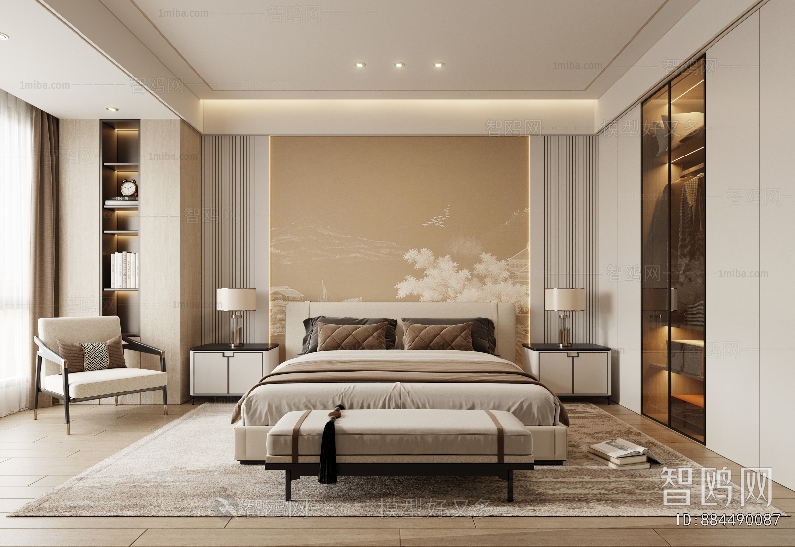 New Chinese Style Bedroom