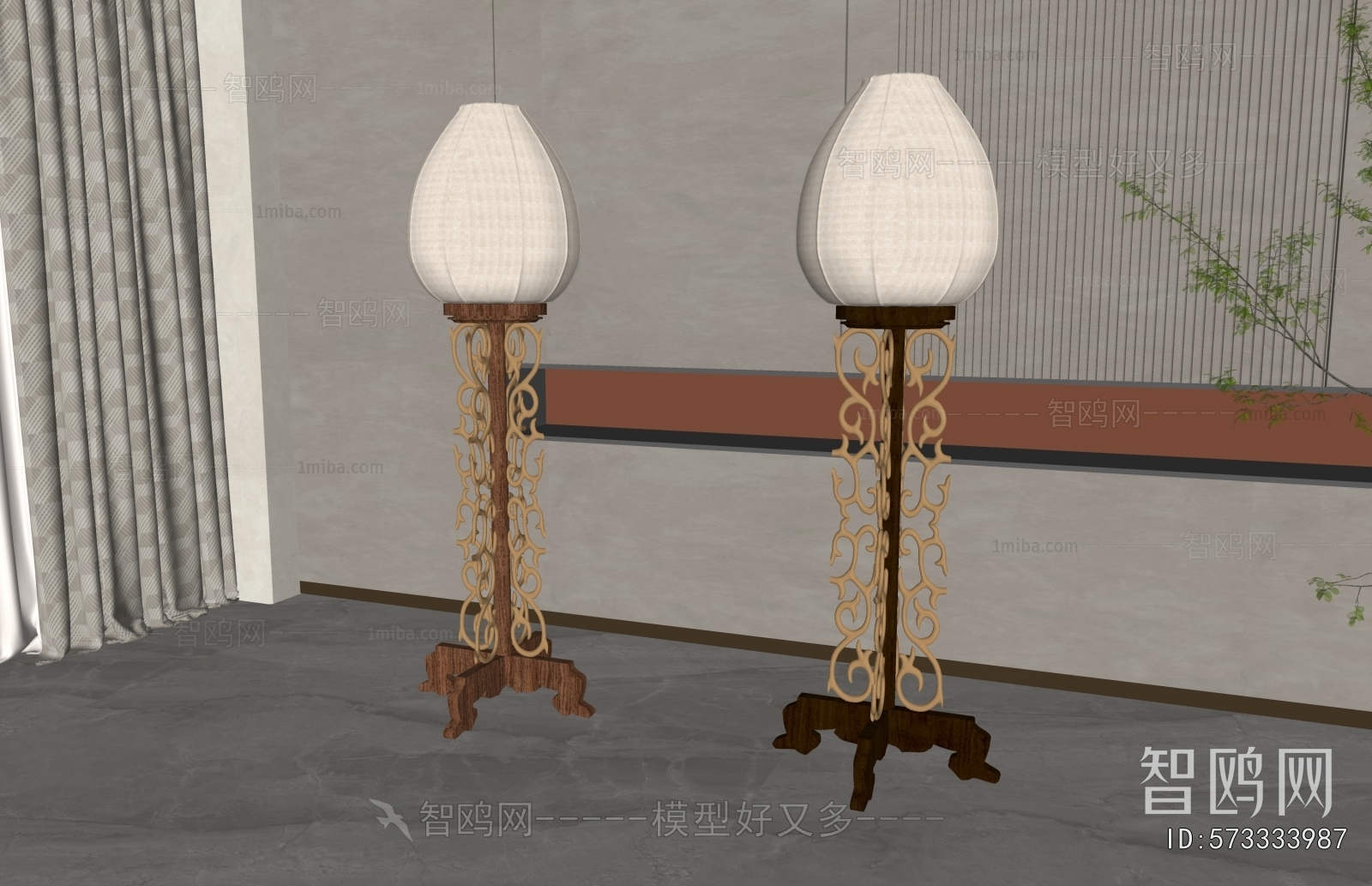 New Chinese Style Floor Lamp