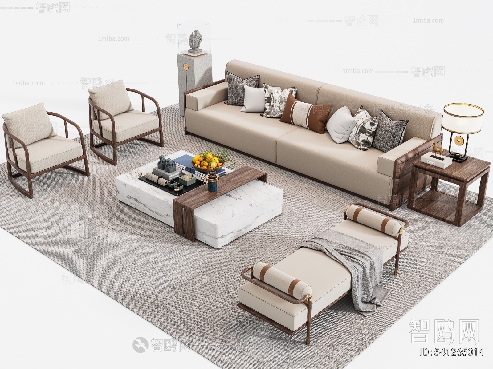 New Chinese Style Sofa Combination