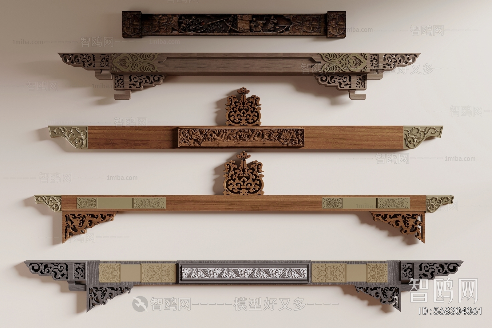 中式雕花横梁 木梁结构