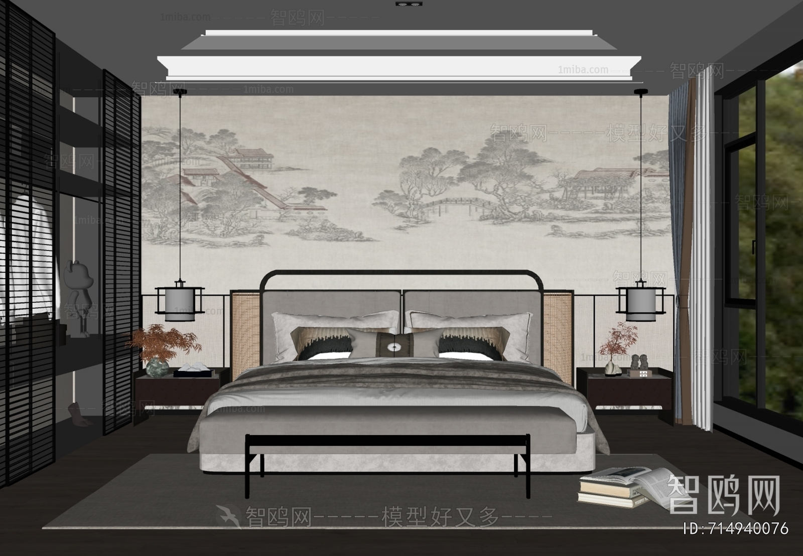 New Chinese Style Bedroom