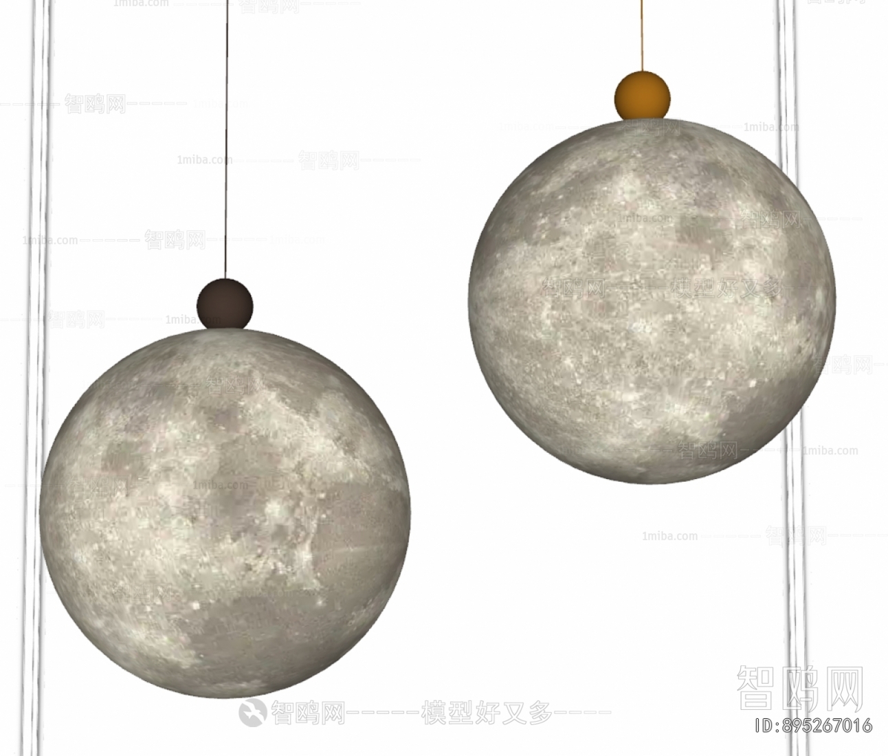 现代月球星球吊灯