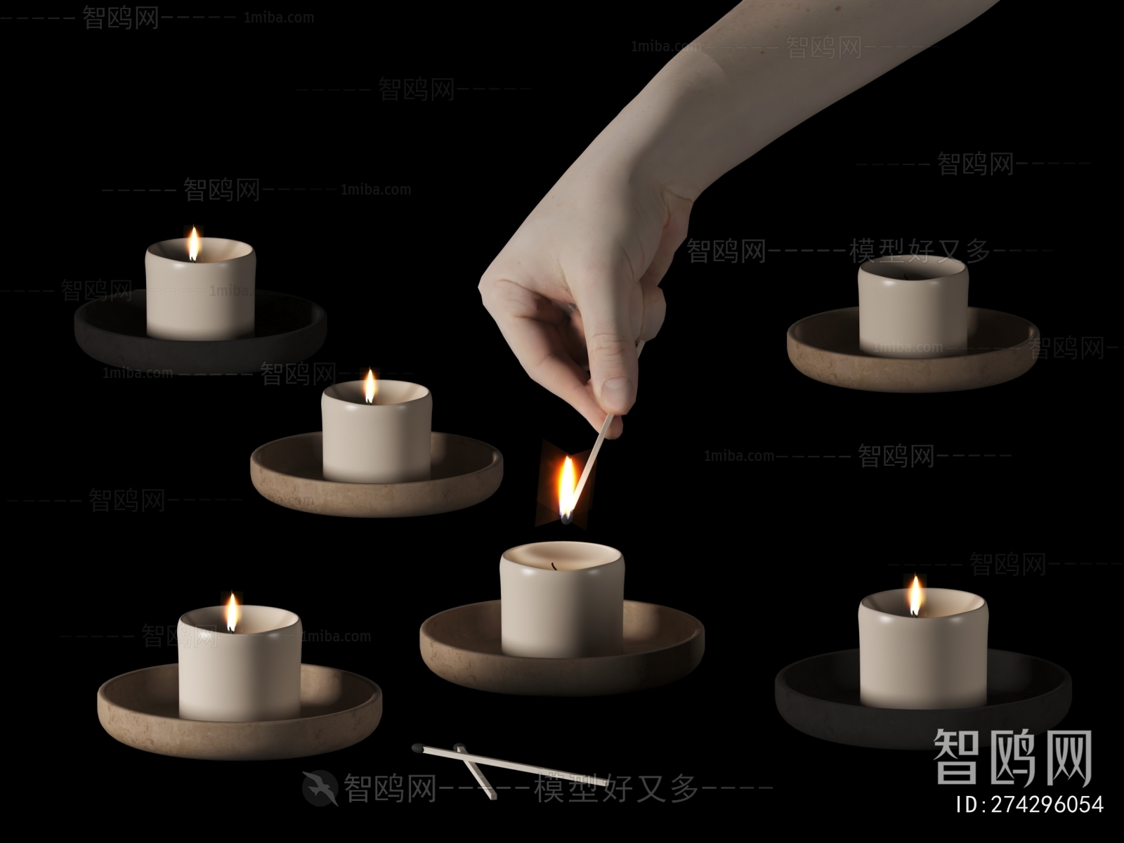 现代蜡烛摆件 手