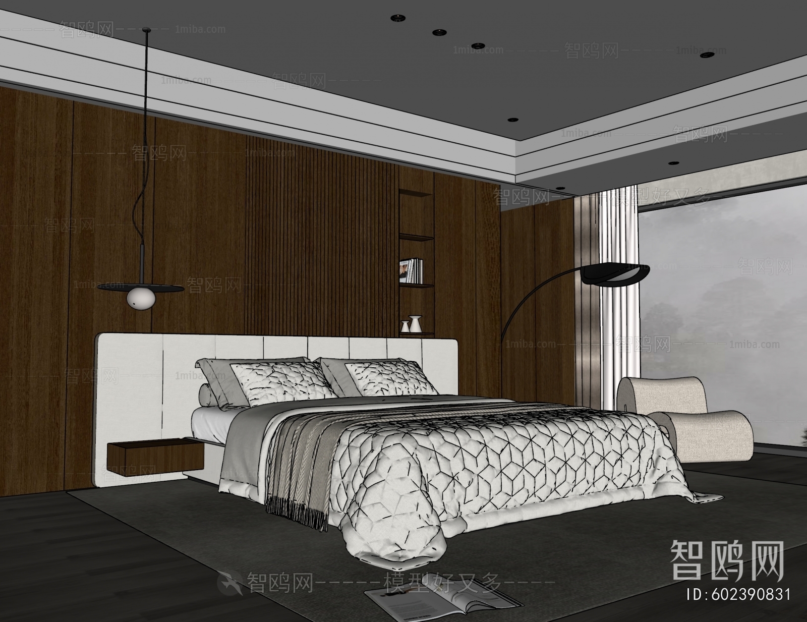 Minotti 现代卧室3D模型下载