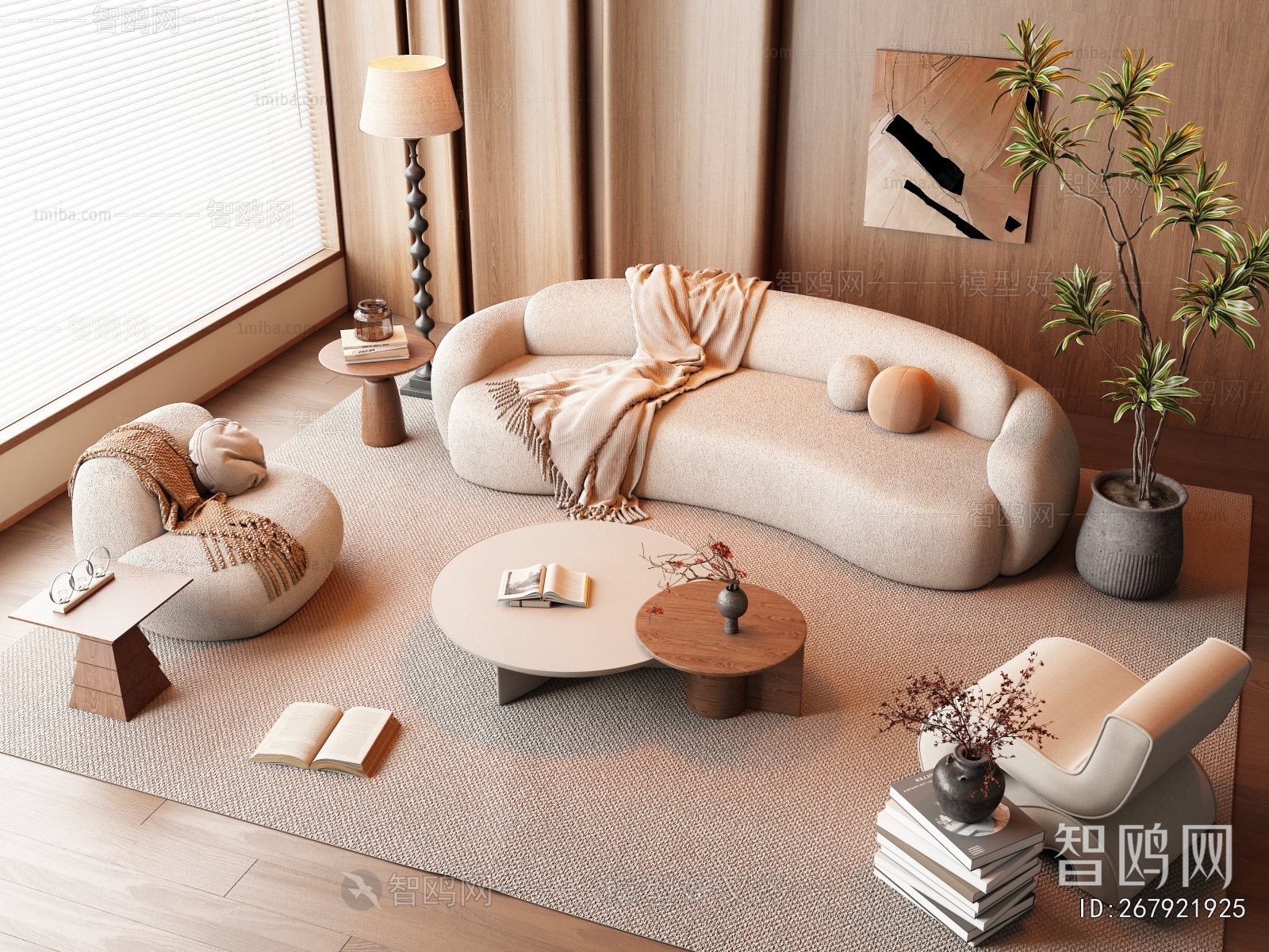 Wabi-sabi Style Sofa Combination