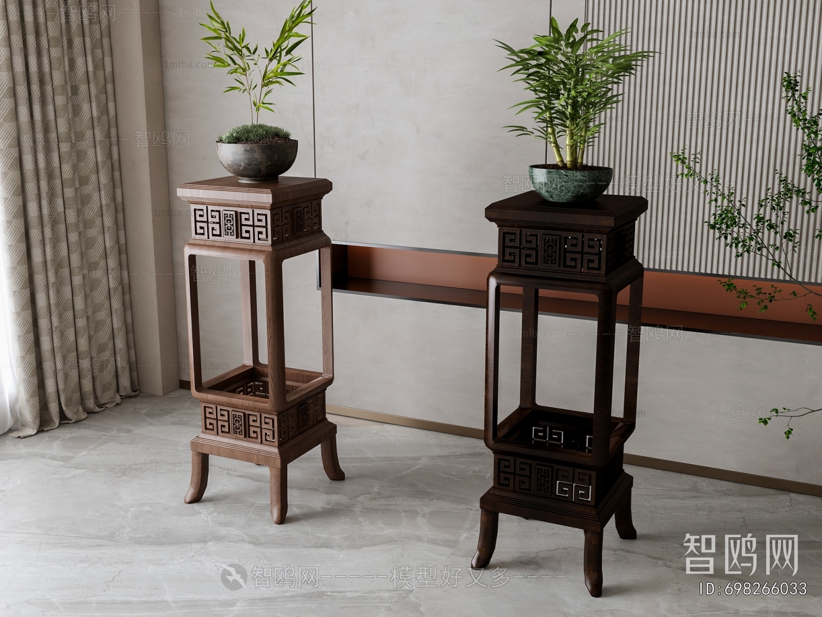 New Chinese Style Flower Shelf