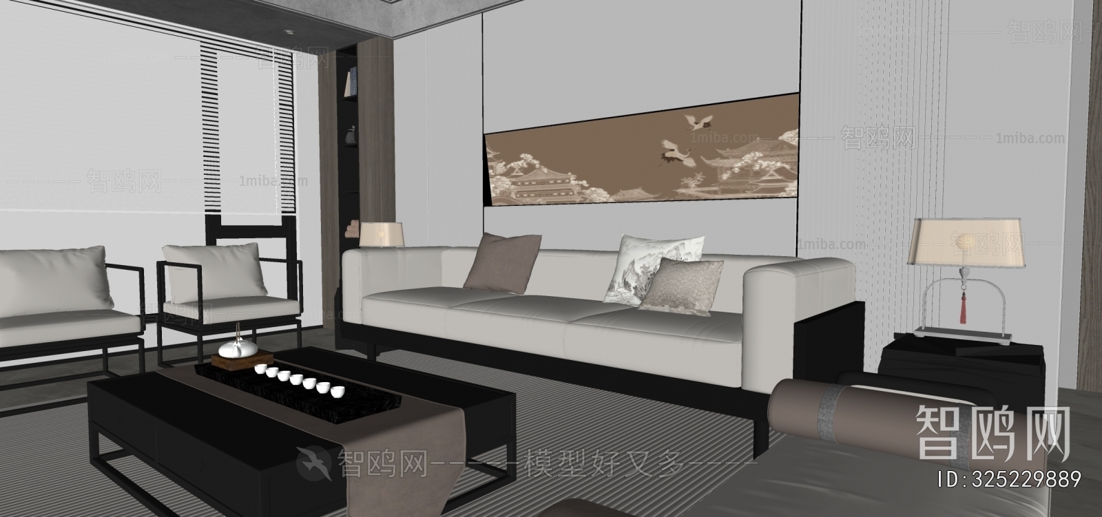 New Chinese Style A Living Room