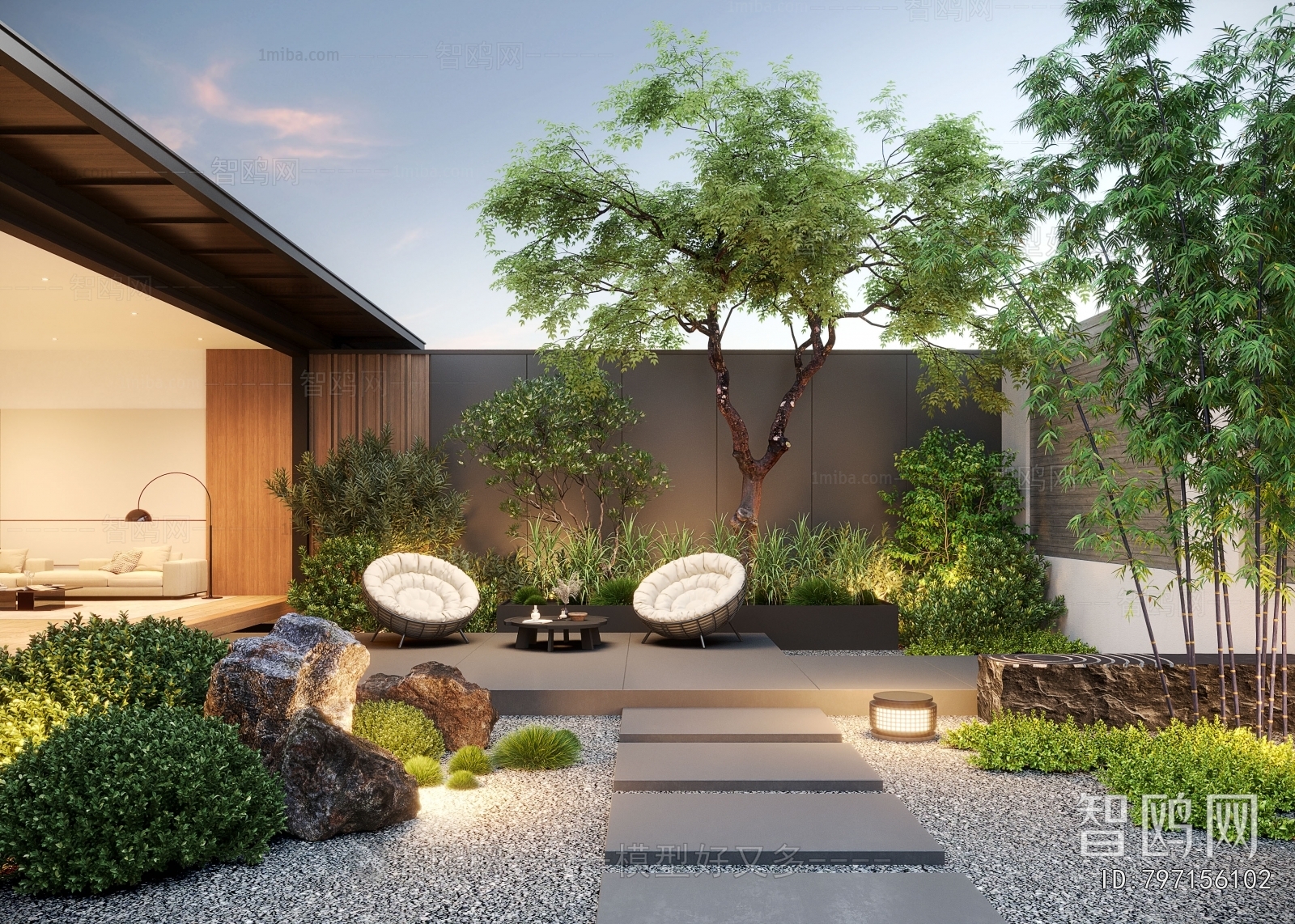 Modern Courtyard/landscape