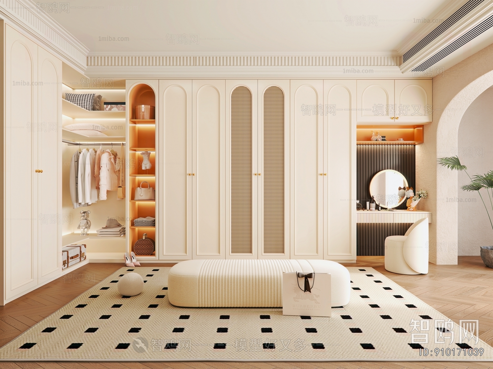 French Style Clothes Storage Area