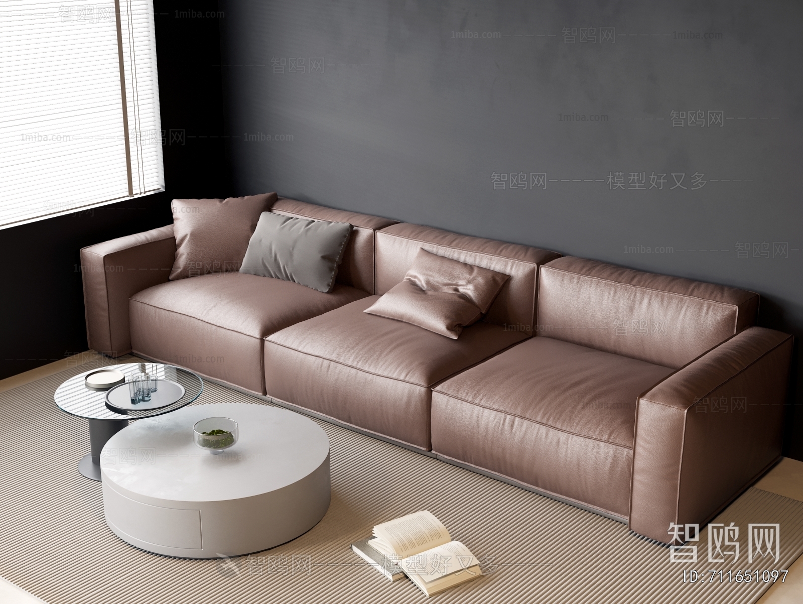 Modern Three-seat Sofa