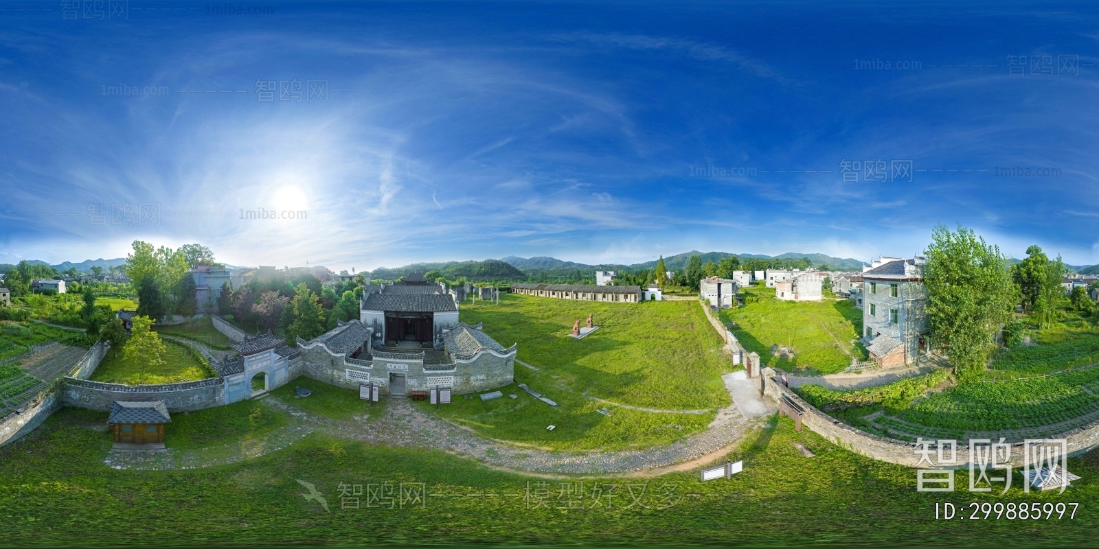 乡村田野户外风景全景HDR