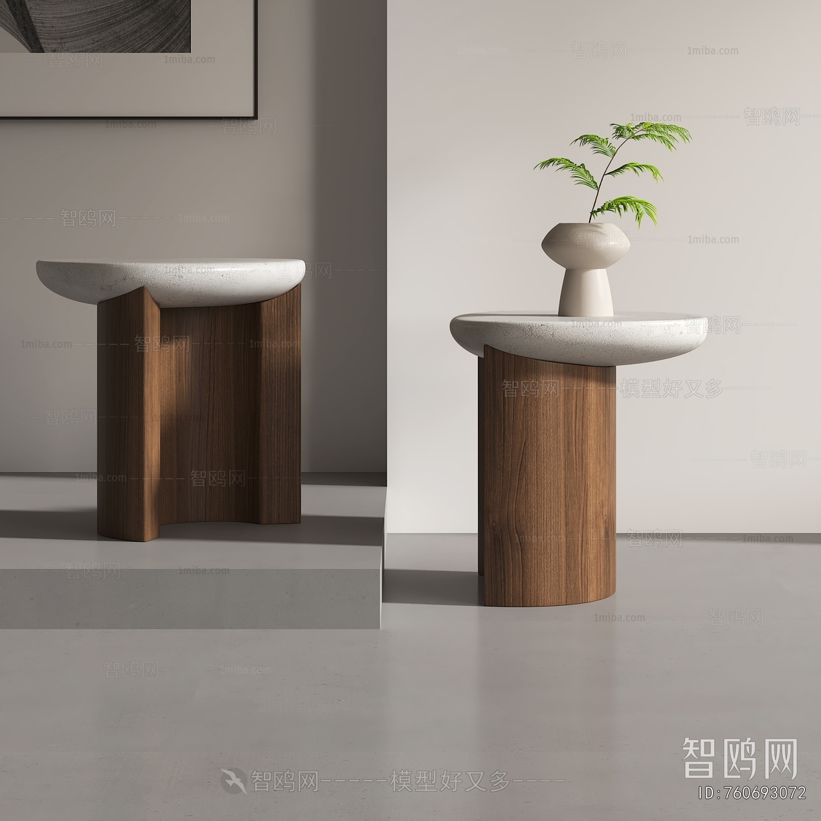 Wabi-sabi Style Side Table/corner Table
