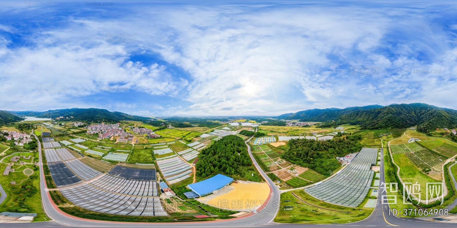 乡村田野户外风景全景HDR