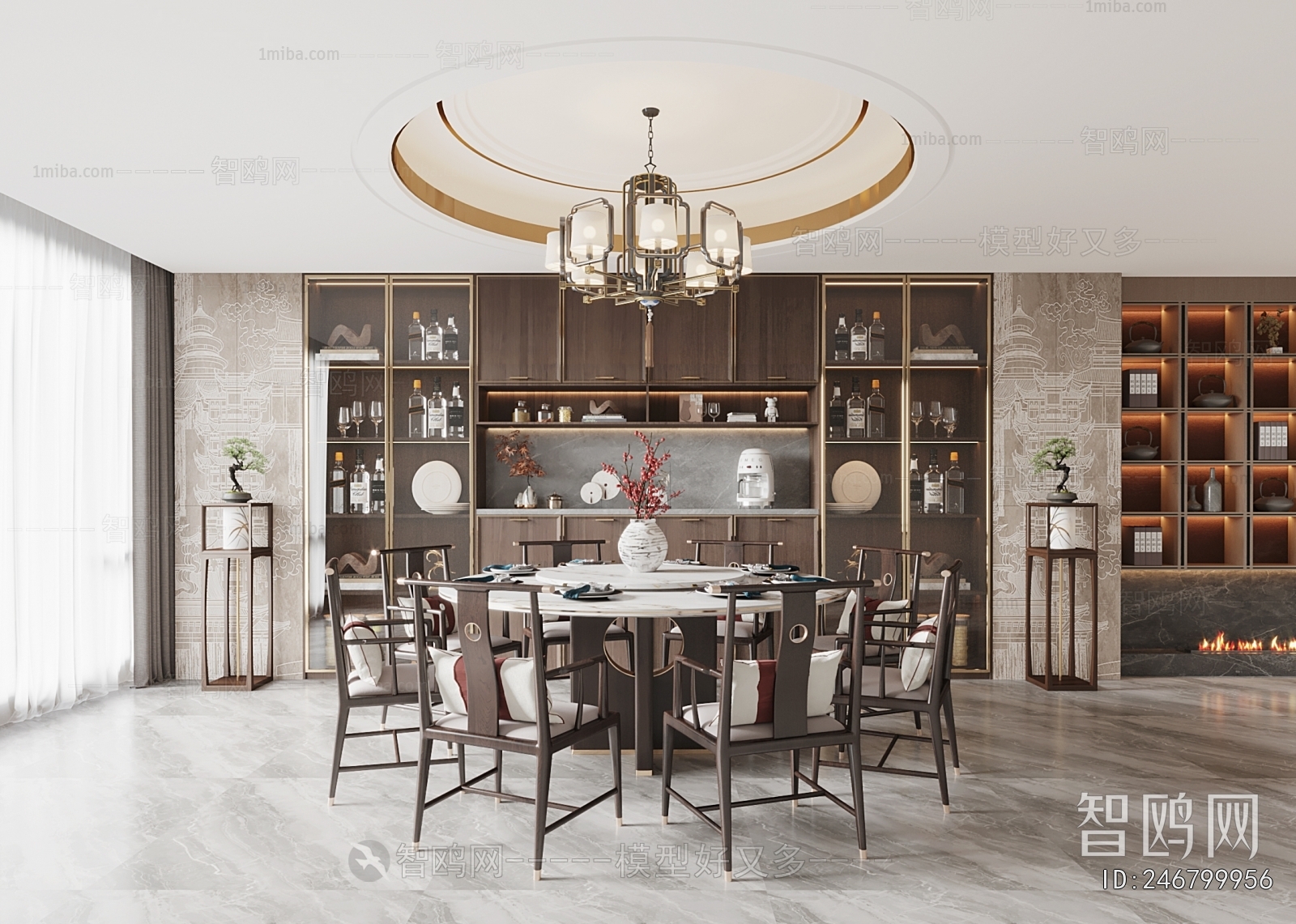 New Chinese Style Dining Room