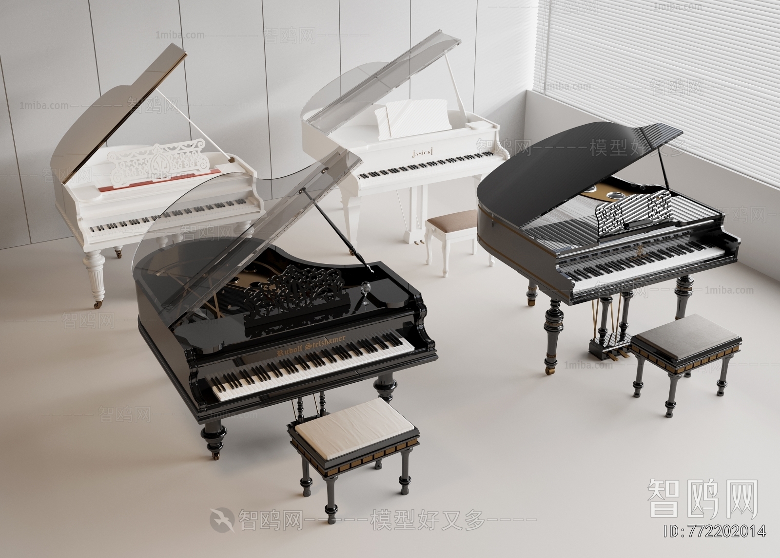 现代钢琴 凳子