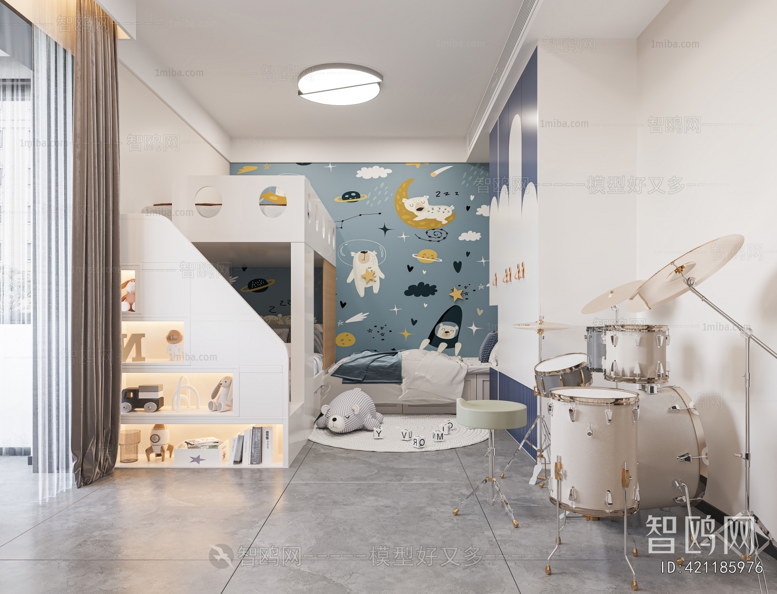 Modern Boy's Room And Son's Room