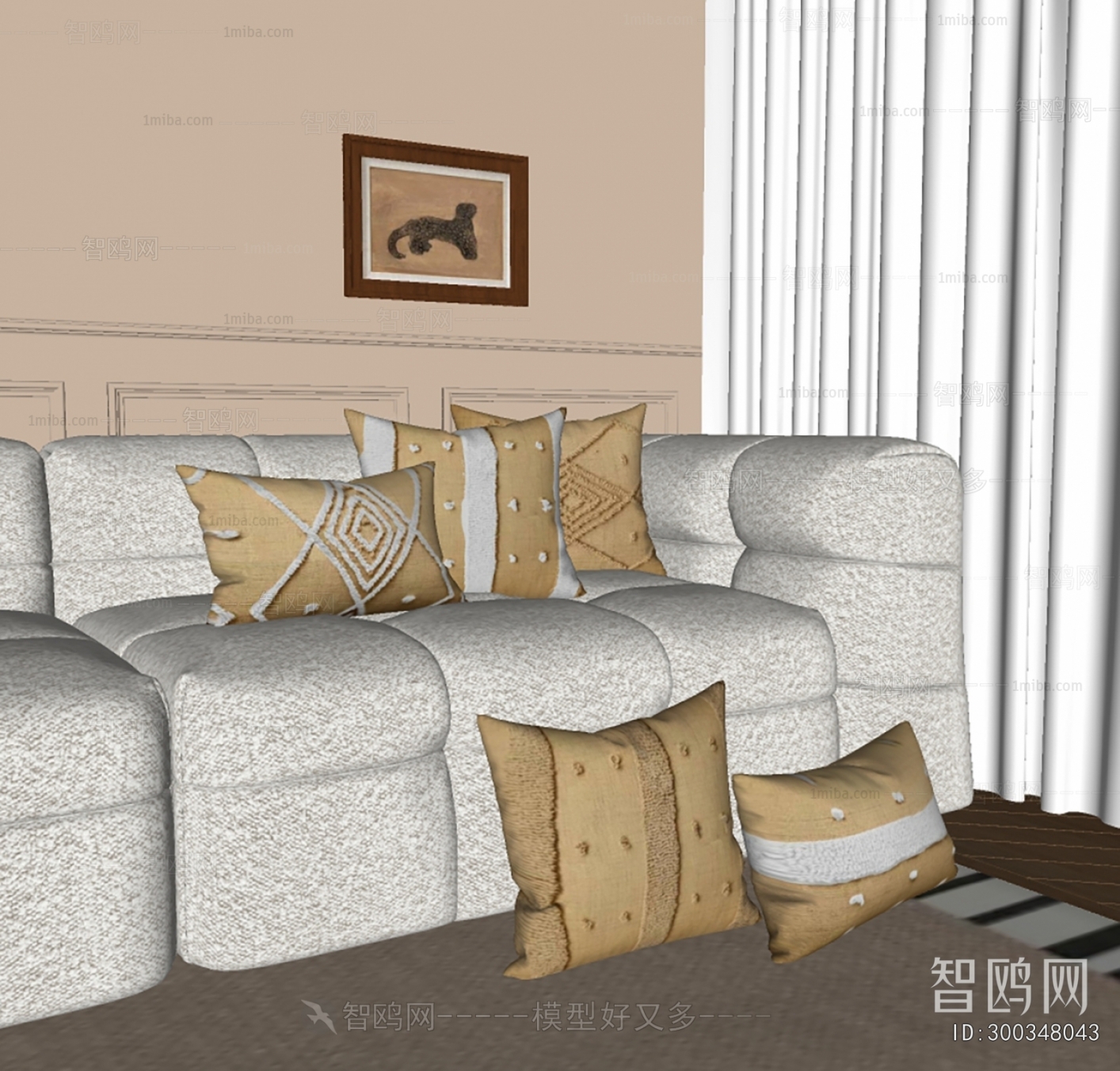 Modern Pillow sketchup Model Download - Model ID.300348043 | 1miba