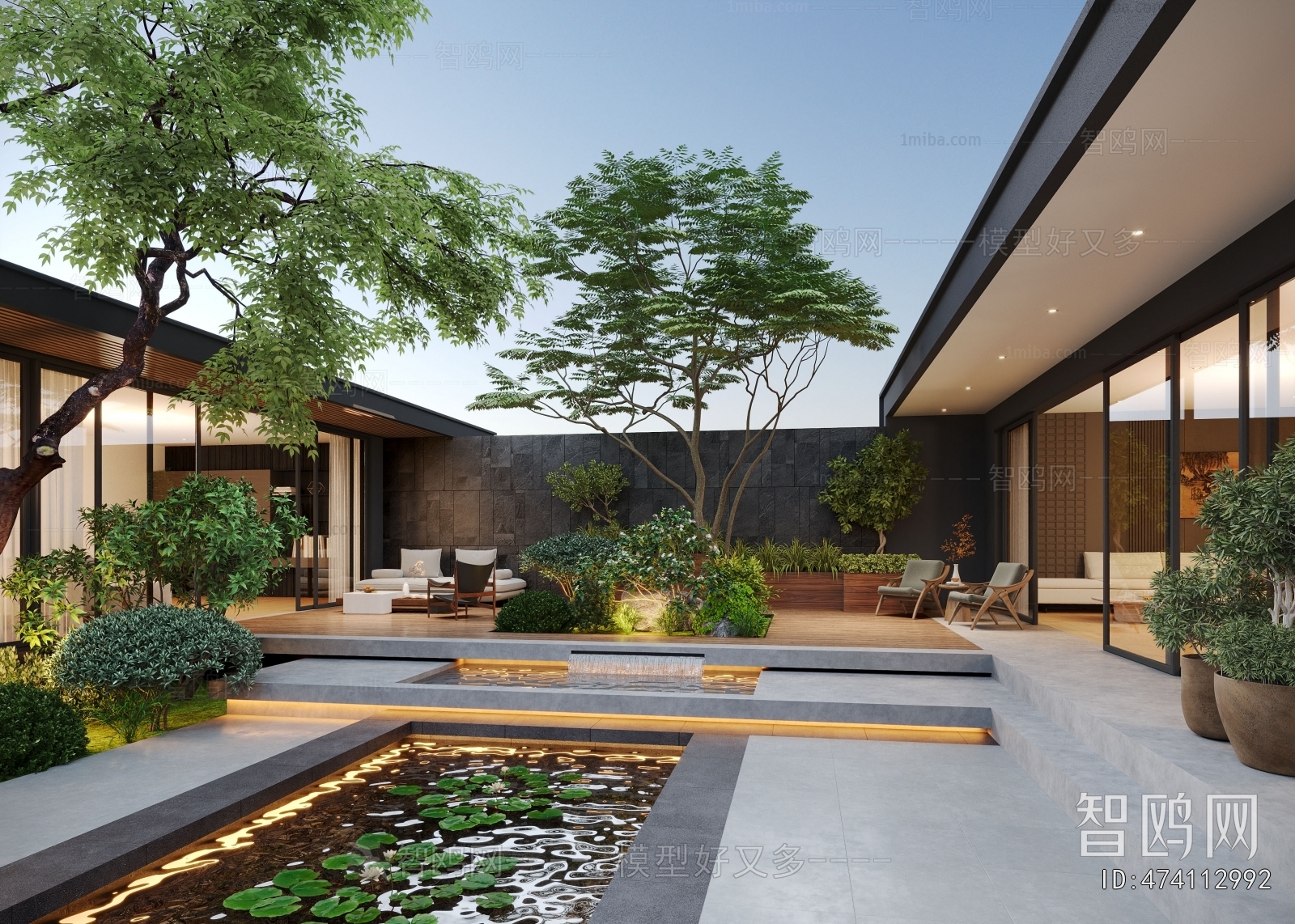 Modern Courtyard/landscape